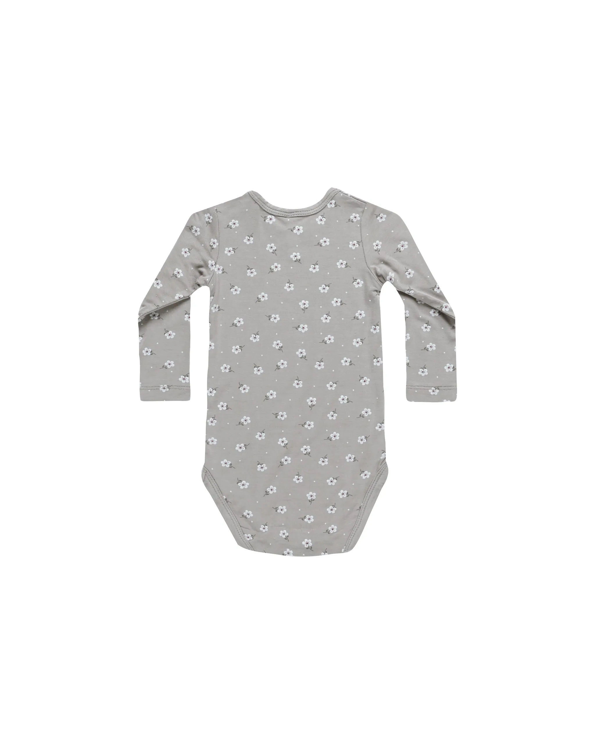 Bamboo Long Sleeve Bodysuit - Blue Ditsy