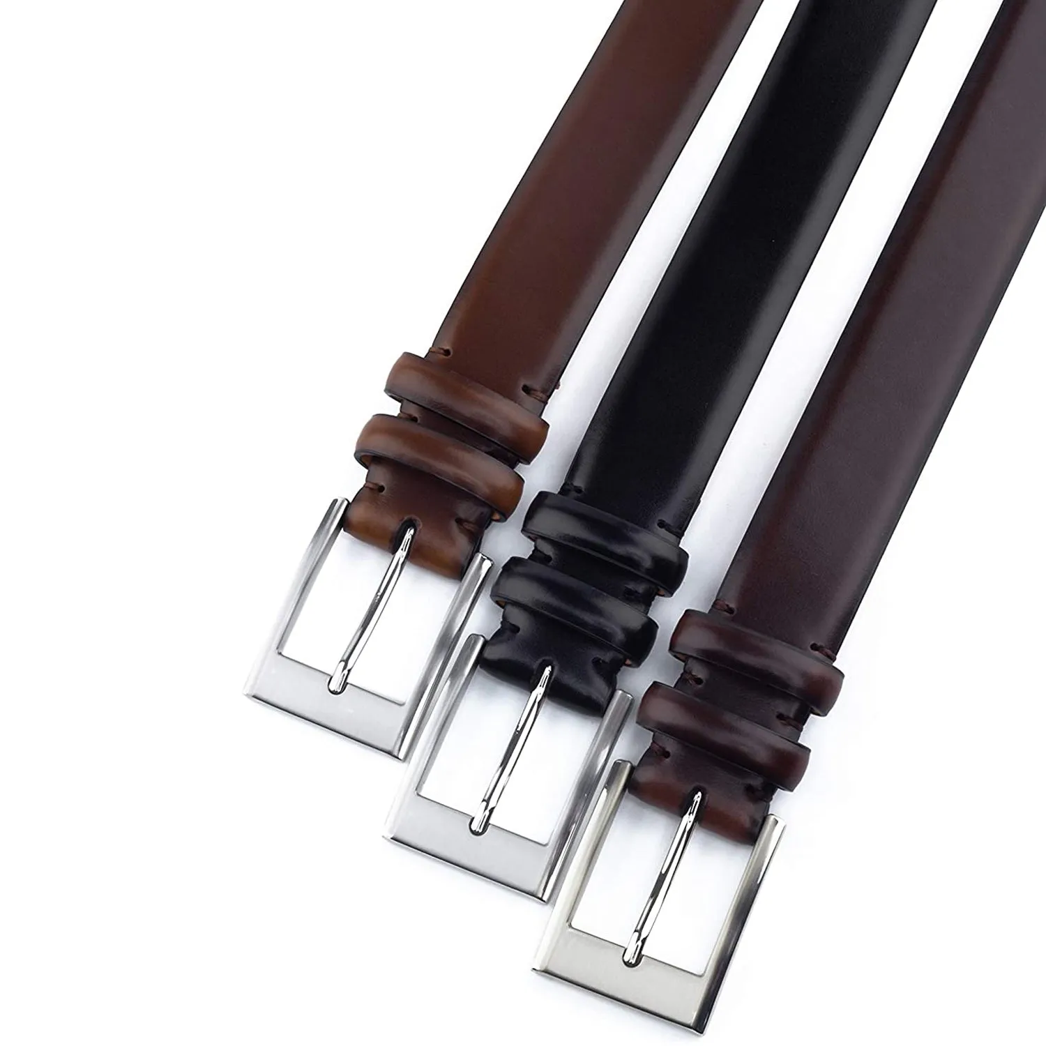 Belts for Men | Handmade Genuine Leather | 100% Cow Leather | Color 1233 Brown