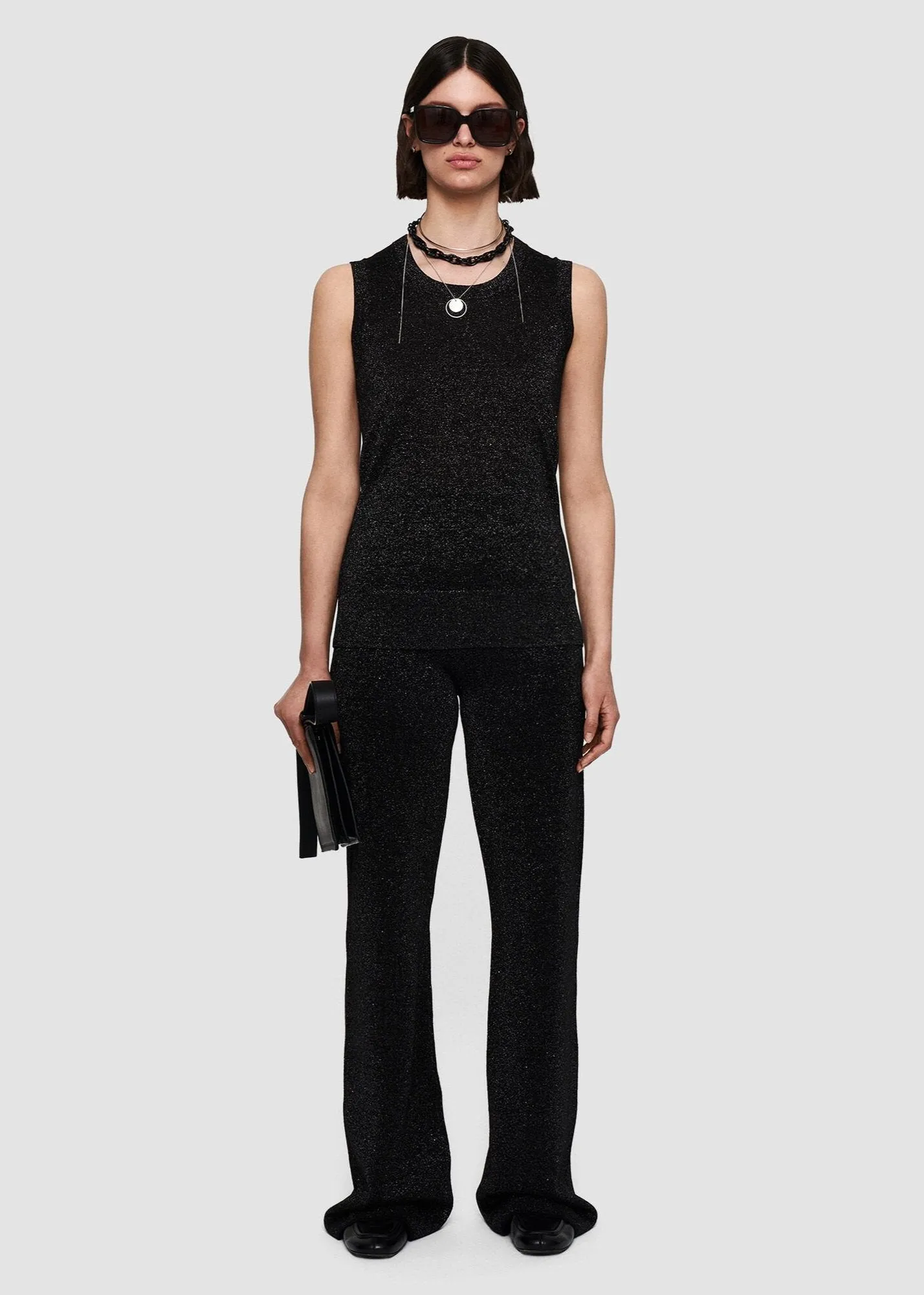 BLACK LUREX TANK