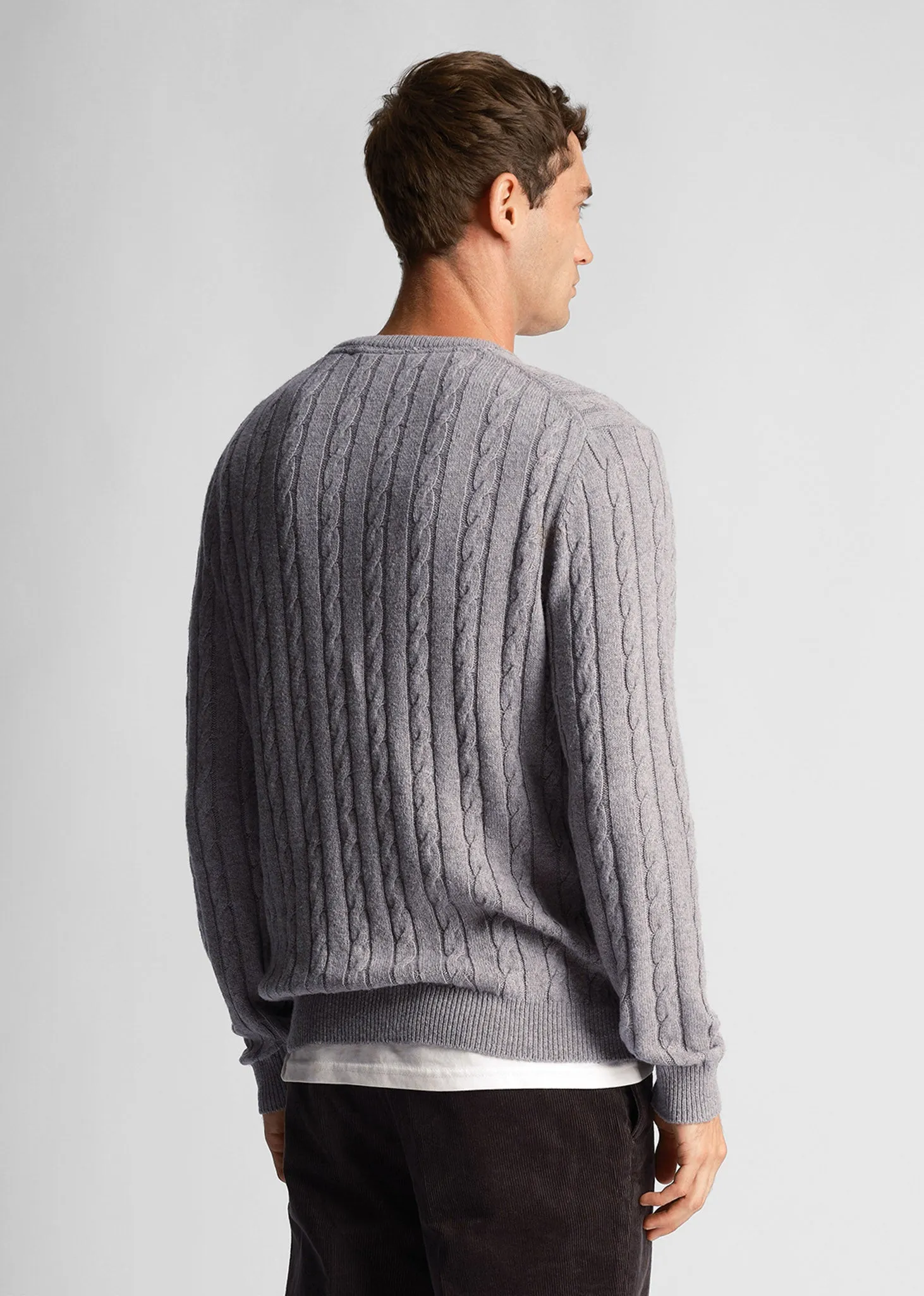 Cable jumper - mid grey marl