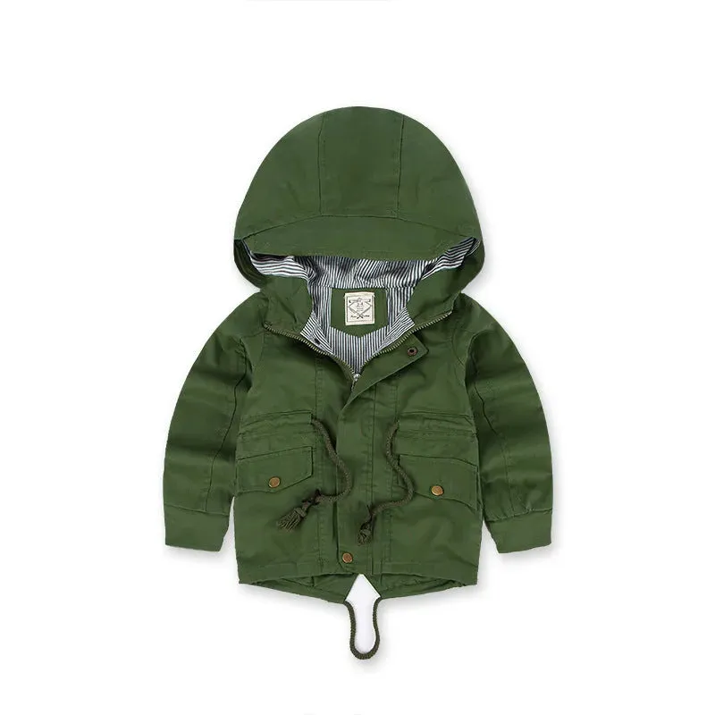 Children Cashmere Hoodie Windproof Winter jacket kids