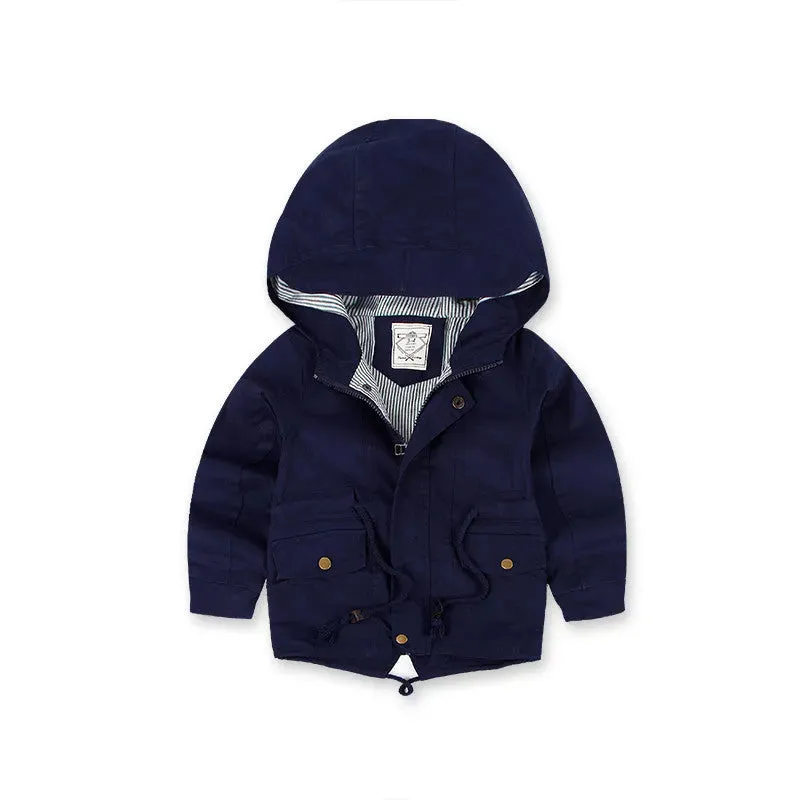 Children Cashmere Hoodie Windproof Winter jacket kids