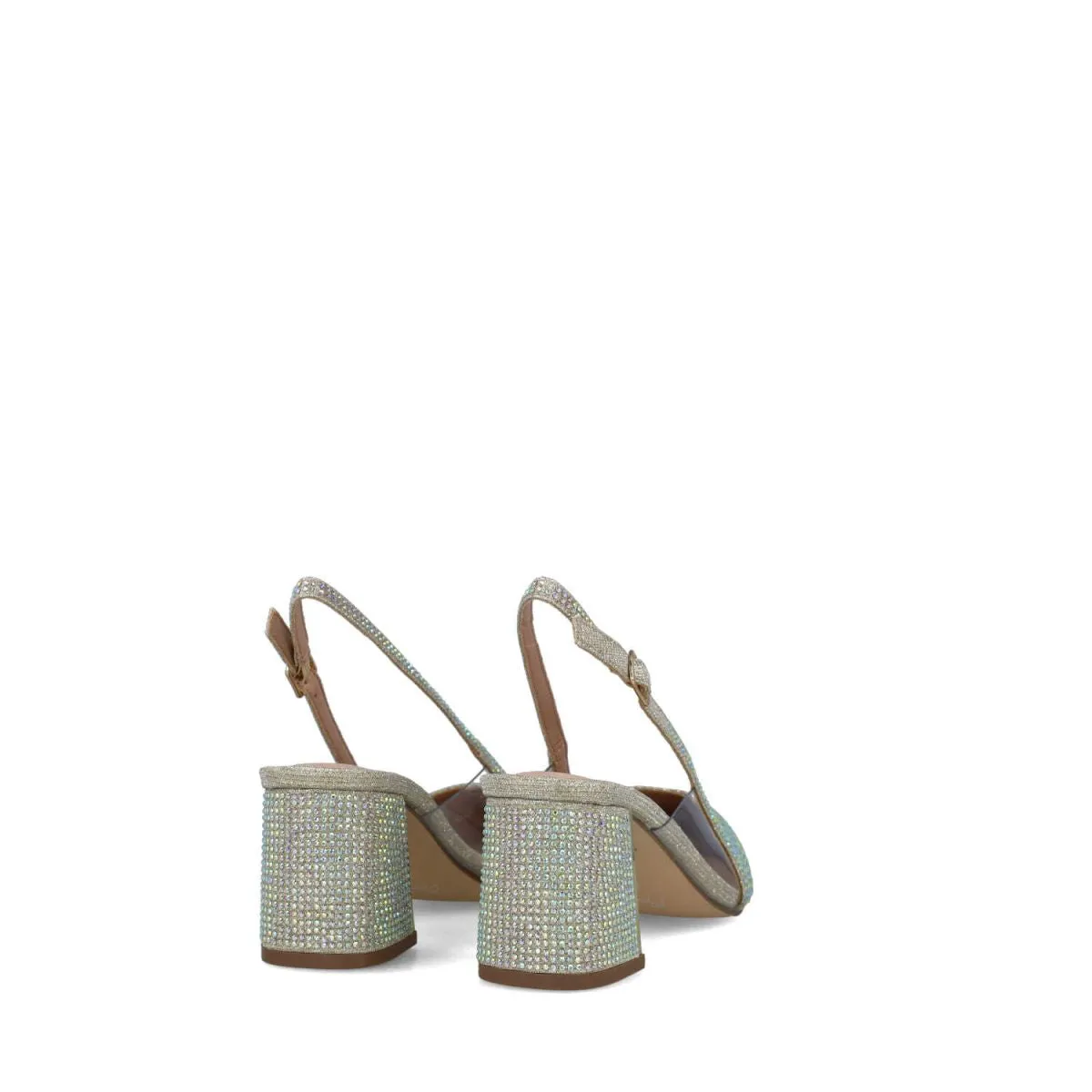 CORVUS - Diamante Gold Slingback Sandals