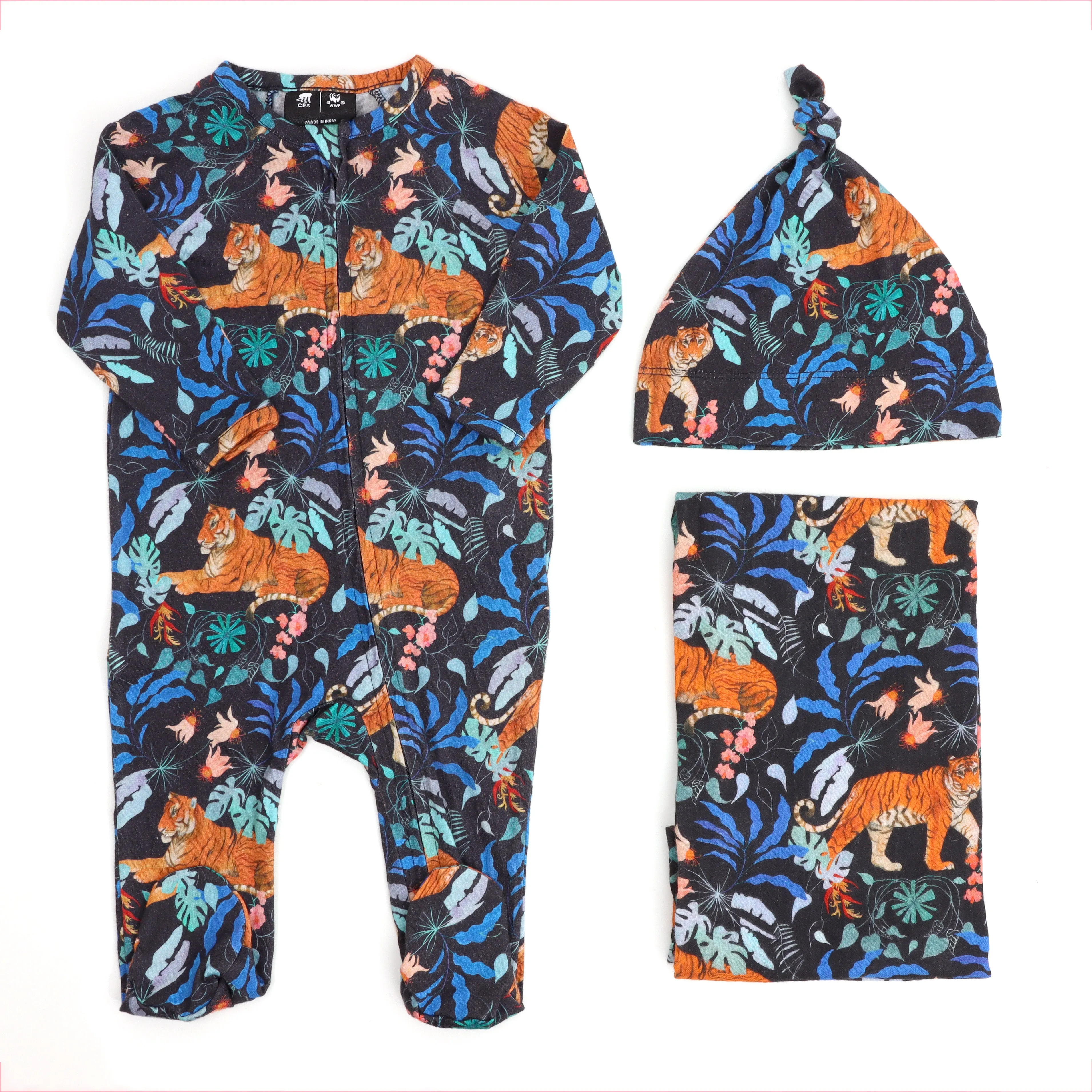 Critically Endangered Baby Romper - Tiger
