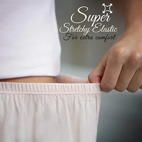 DINOBASSI Pettipants Half Slips For Women - Comfortable Bloomers For Women