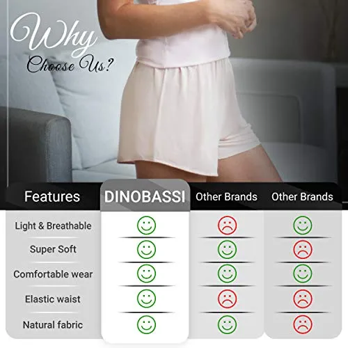 DINOBASSI Pettipants Half Slips For Women - Comfortable Bloomers For Women