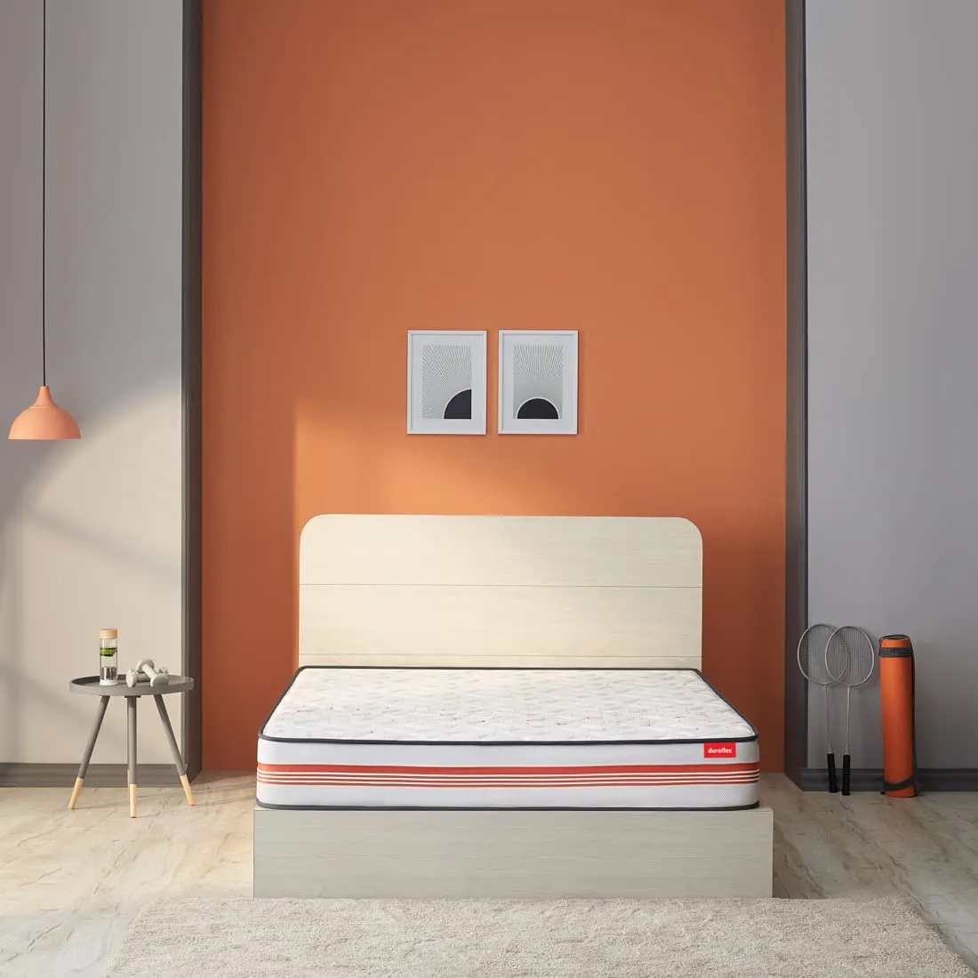 duroflex Propel 3 Zoned NRG Layer Medium Firm Queen Size 7 Inch Pocket Spring Mattress with Zero Motion Transfer (75 X 60 X 7 inch)