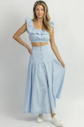 EAST SIDE RUFFLED MIDI SKIRT SET