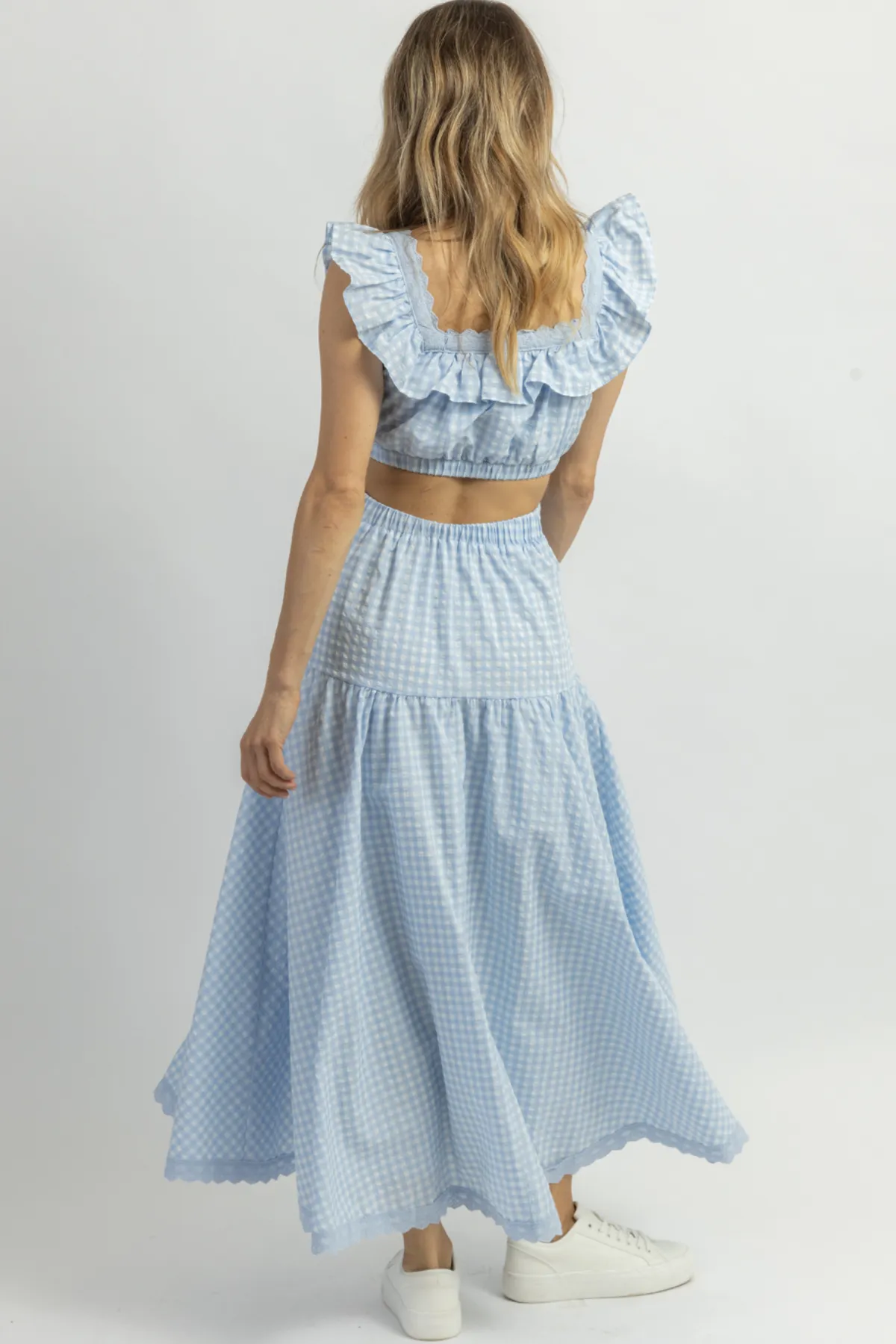 EAST SIDE RUFFLED MIDI SKIRT SET