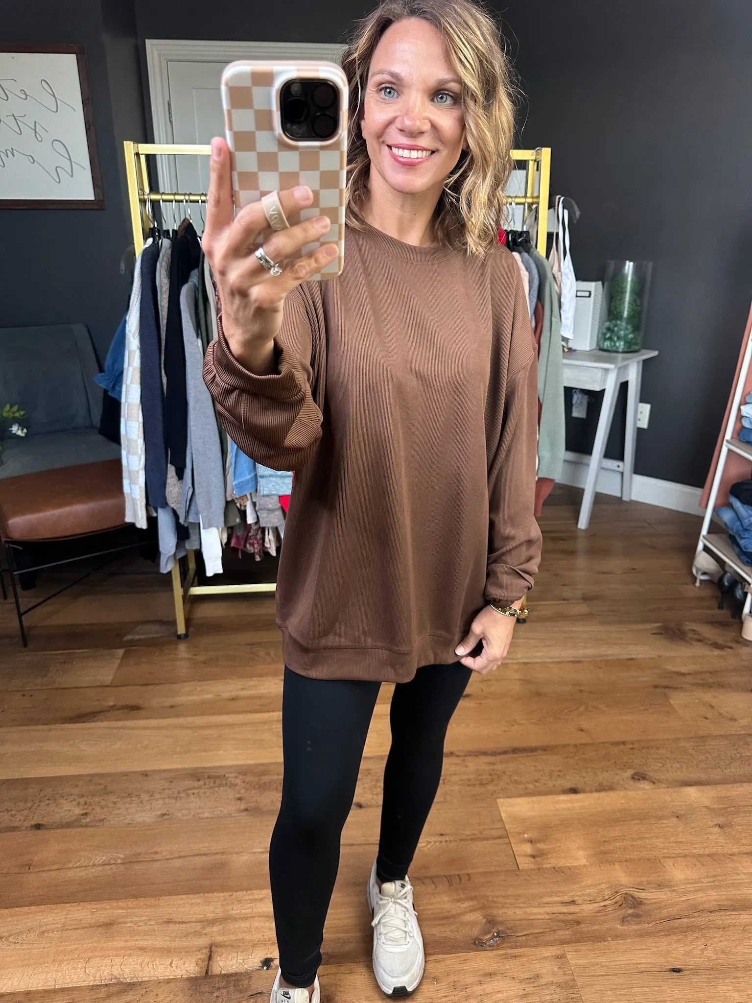 Fall Roadtrip Ribbed Crewneck Sweatshirt - Multiple Options