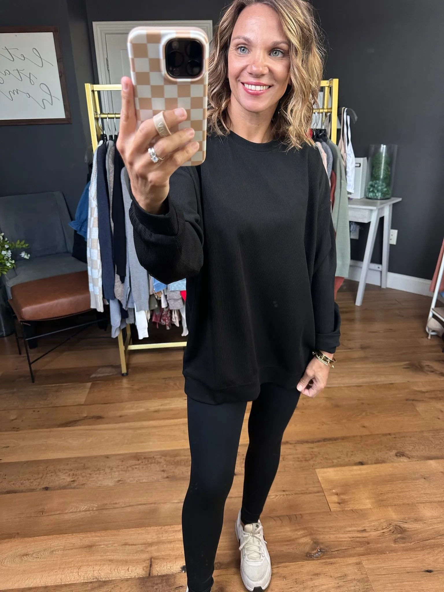 Fall Roadtrip Ribbed Crewneck Sweatshirt - Multiple Options