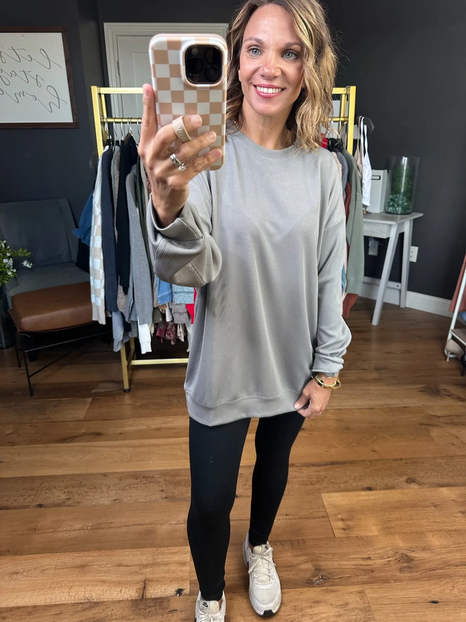 Fall Roadtrip Ribbed Crewneck Sweatshirt - Multiple Options
