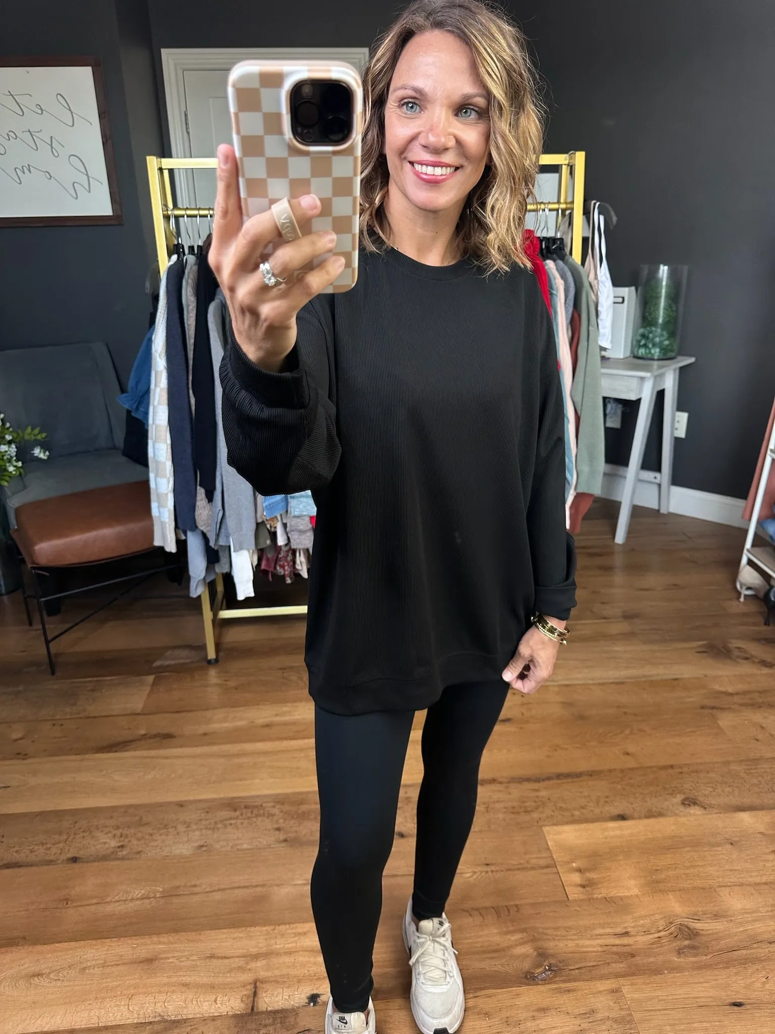 Fall Roadtrip Ribbed Crewneck Sweatshirt - Multiple Options