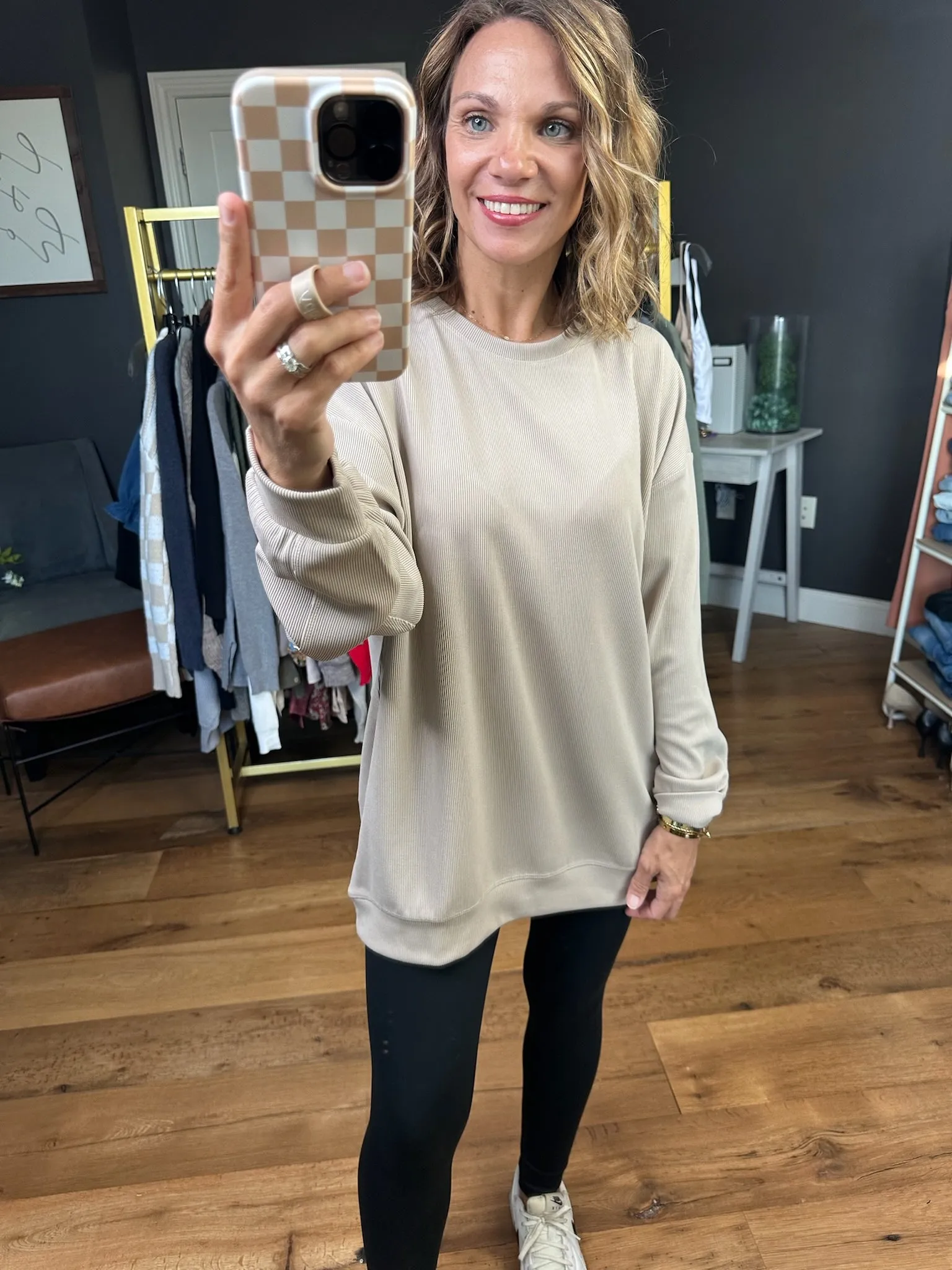 Fall Roadtrip Ribbed Crewneck Sweatshirt - Multiple Options