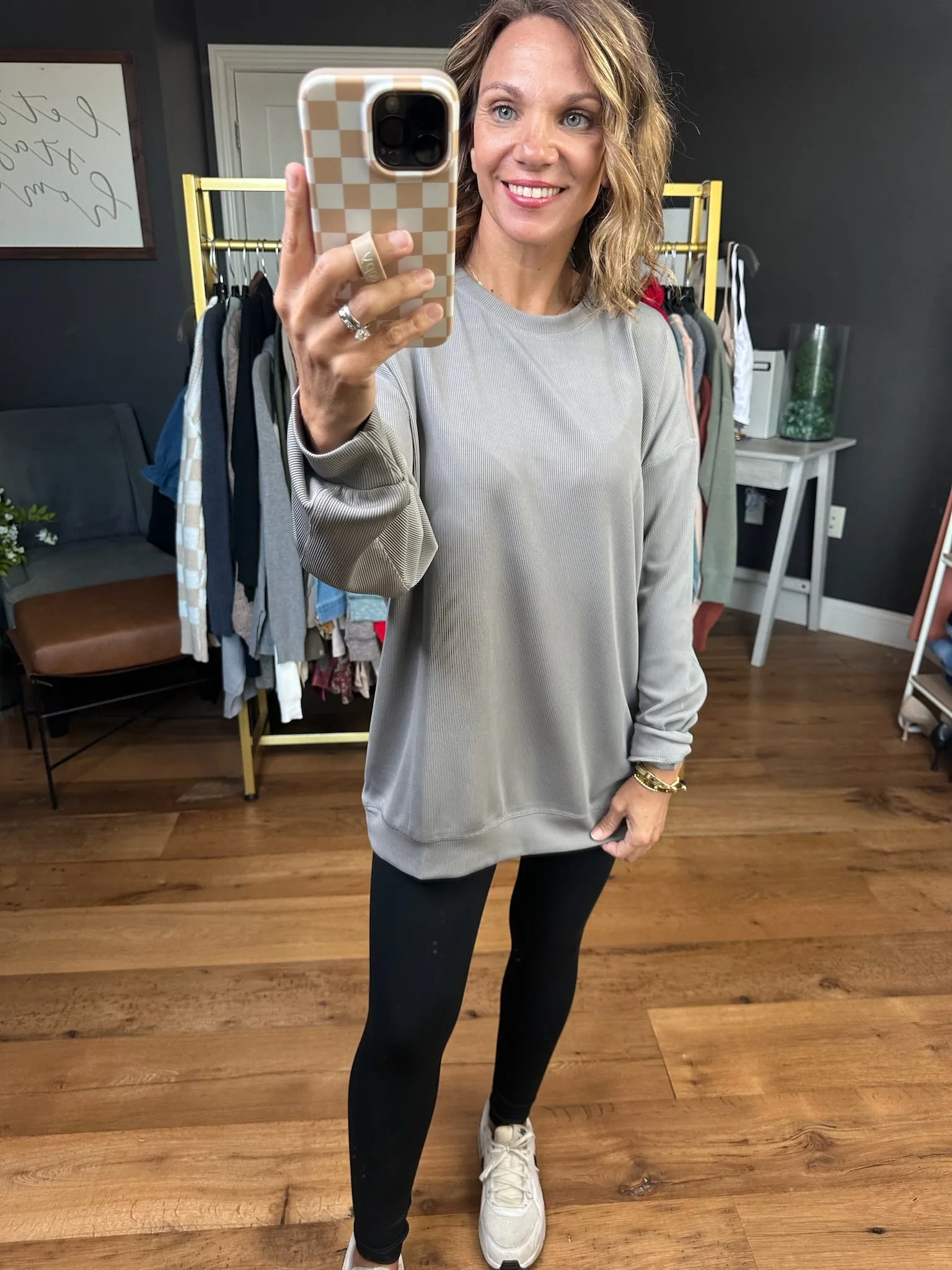 Fall Roadtrip Ribbed Crewneck Sweatshirt - Multiple Options
