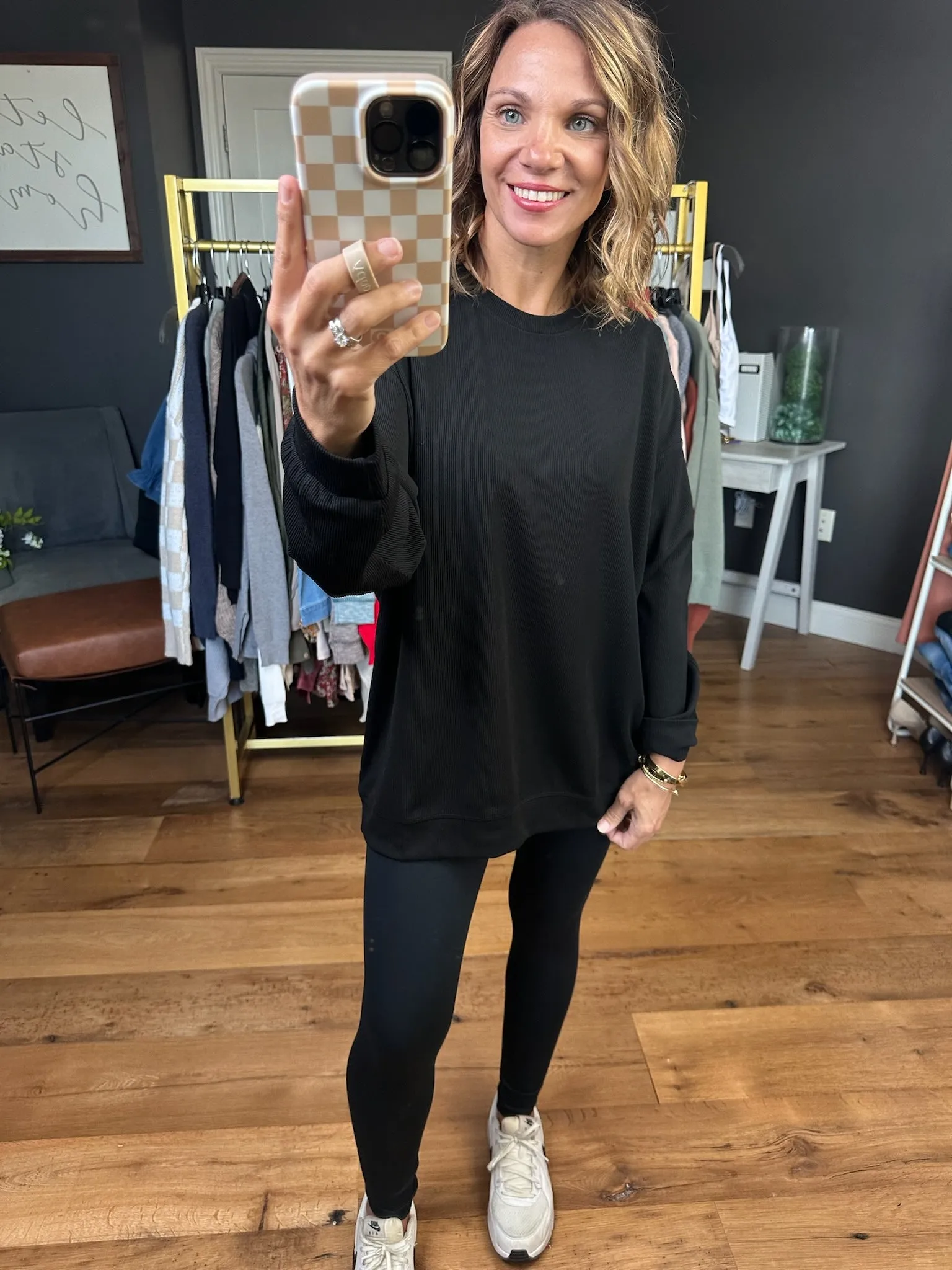 Fall Roadtrip Ribbed Crewneck Sweatshirt - Multiple Options