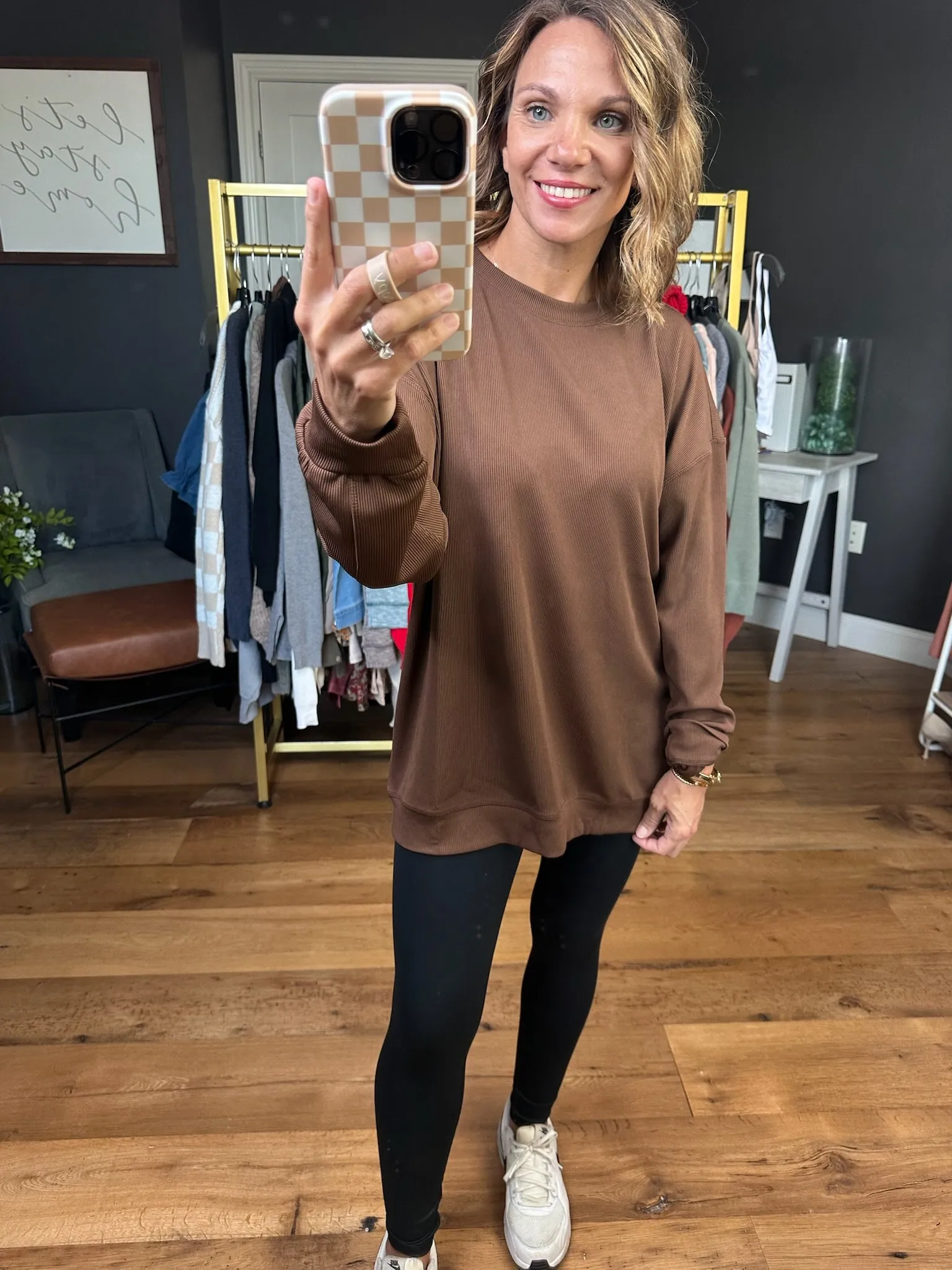 Fall Roadtrip Ribbed Crewneck Sweatshirt - Multiple Options