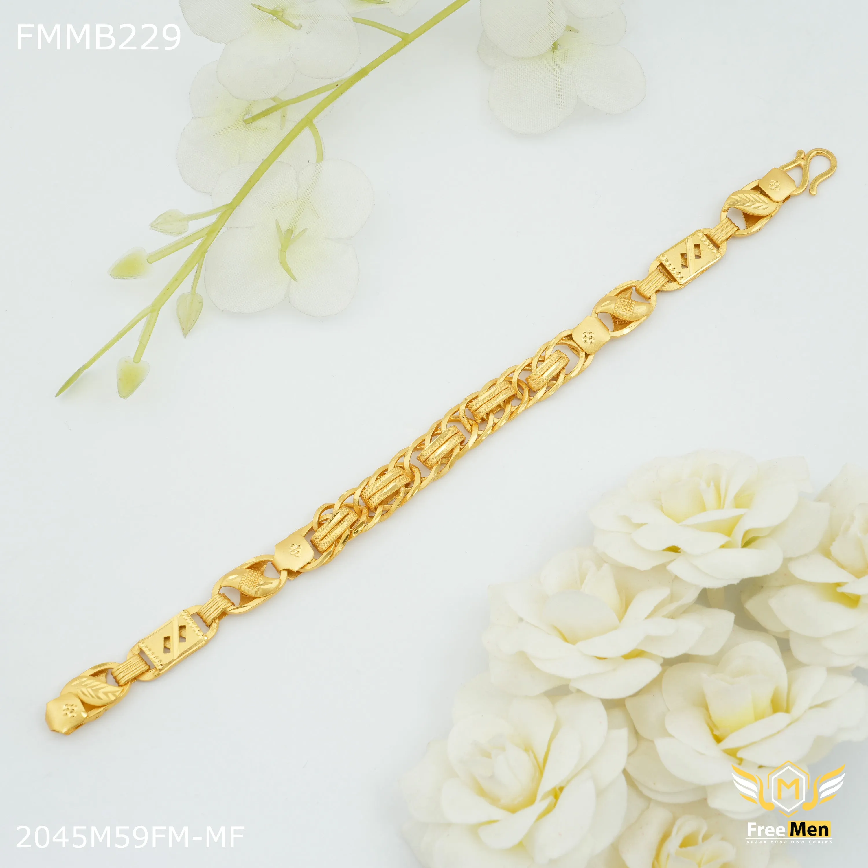 Freemen Designer Nawabi cut Bracelet For Men - FMMB229