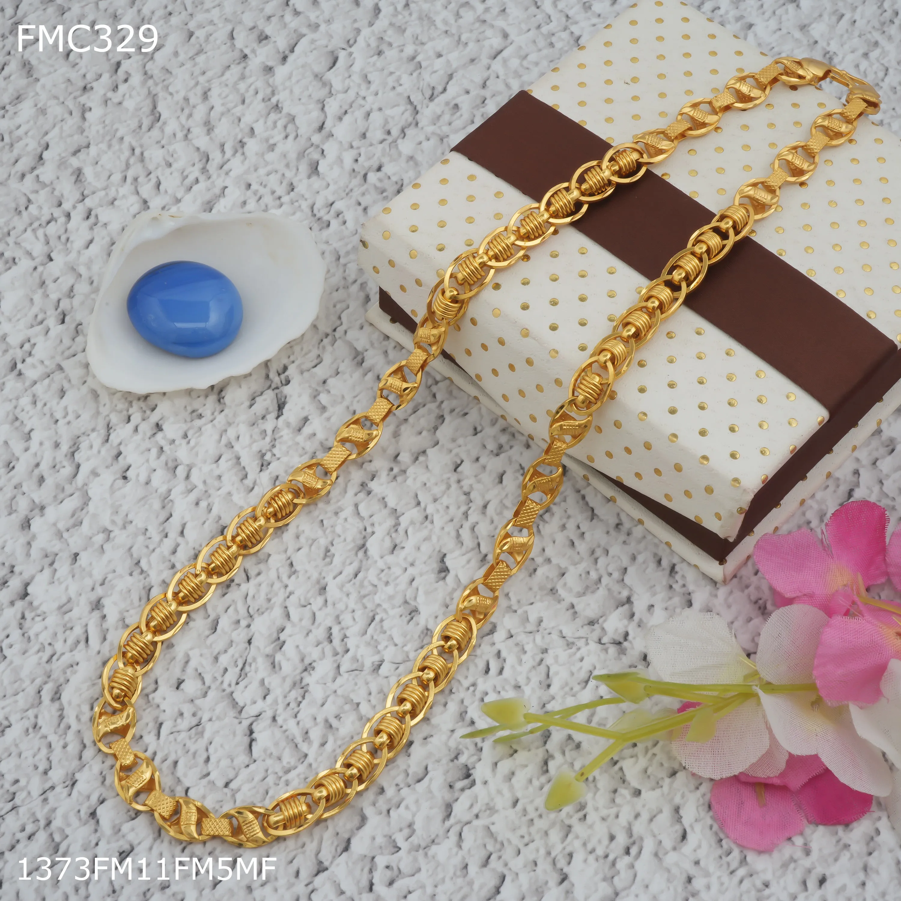 Freemen designer nawabi golden chain For Men - FMC329