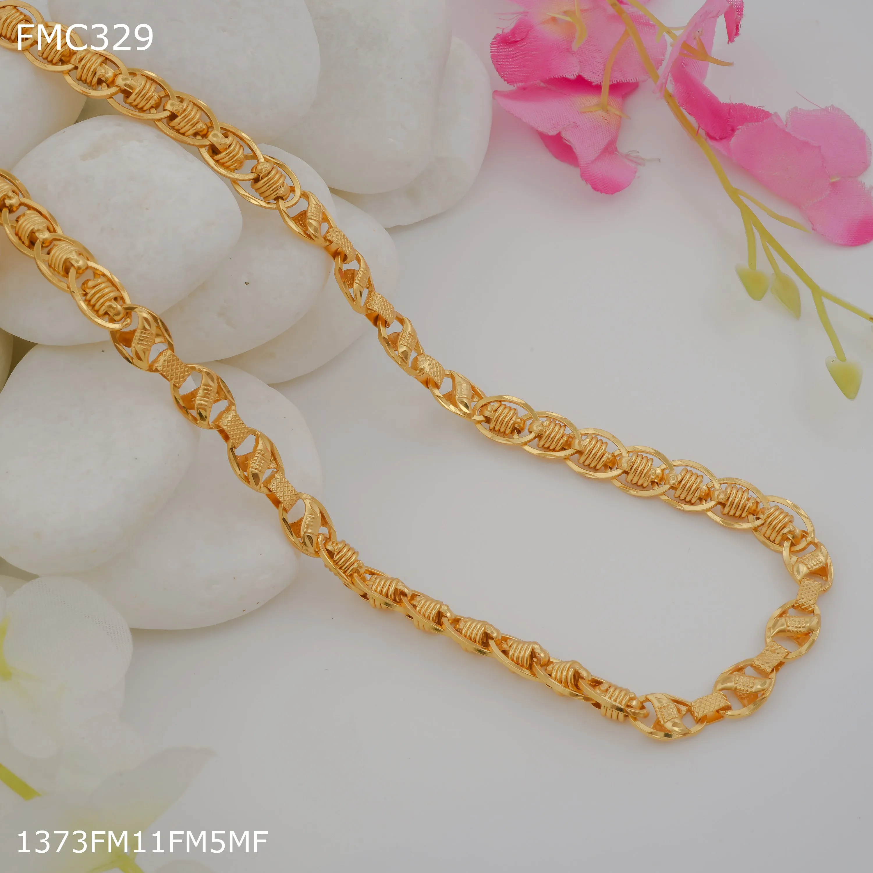 Freemen designer nawabi golden chain For Men - FMC329