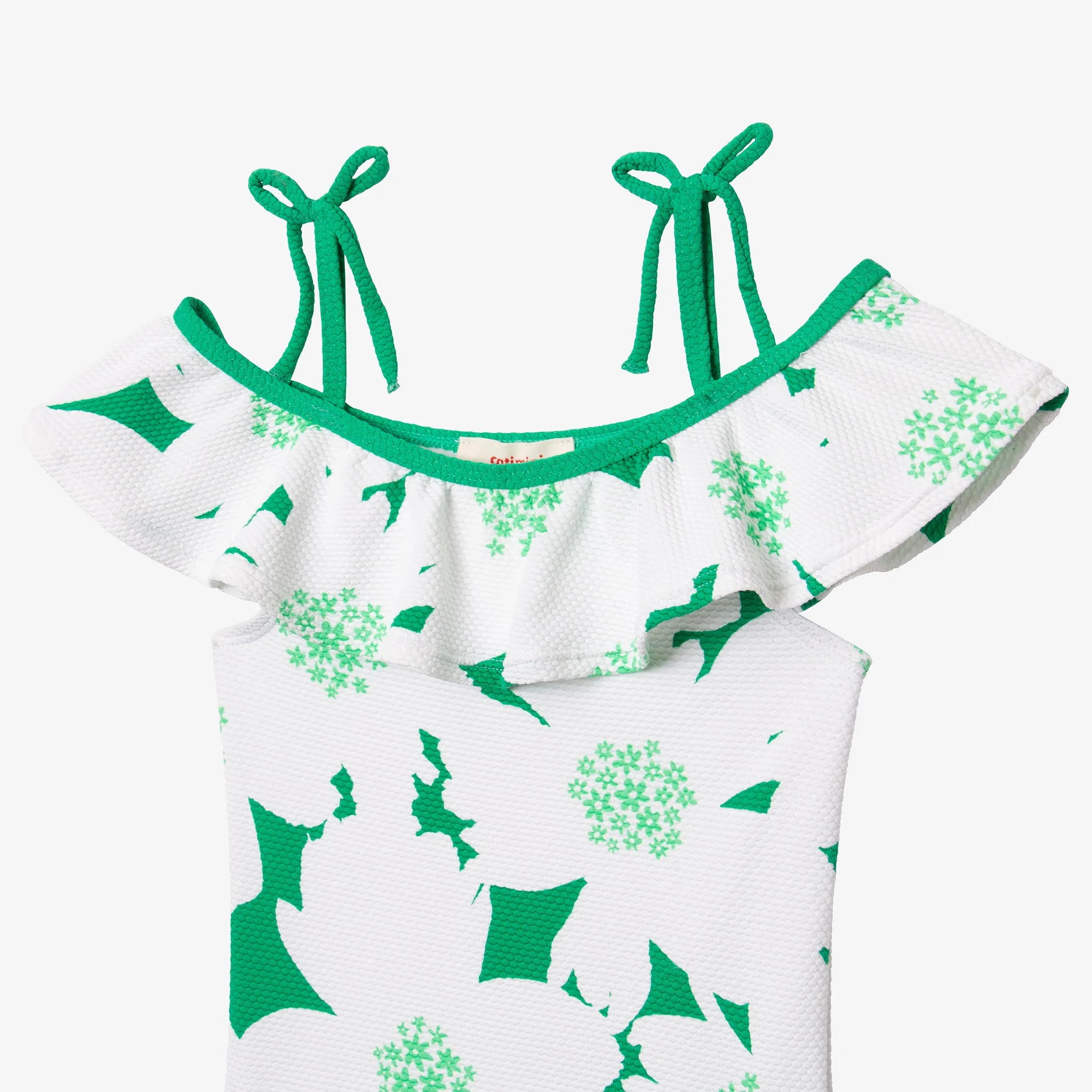 Girls' green swimsuit
