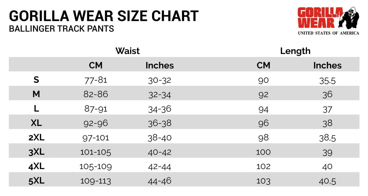 Gorilla Wear Ballinger Track Pants - Red-Black