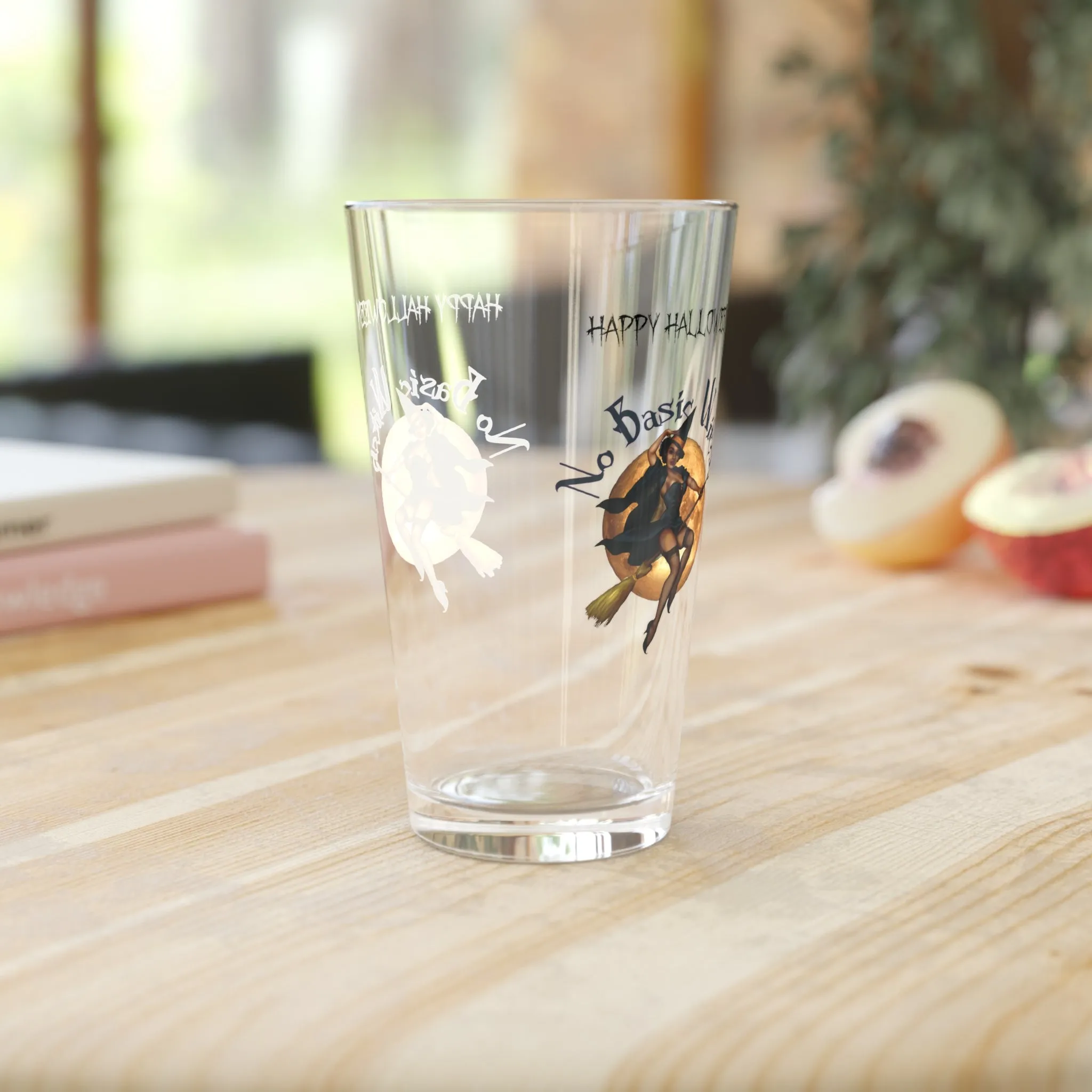 Halloween Drinking Water Pint Glass, 16oz , No Basic Witches
