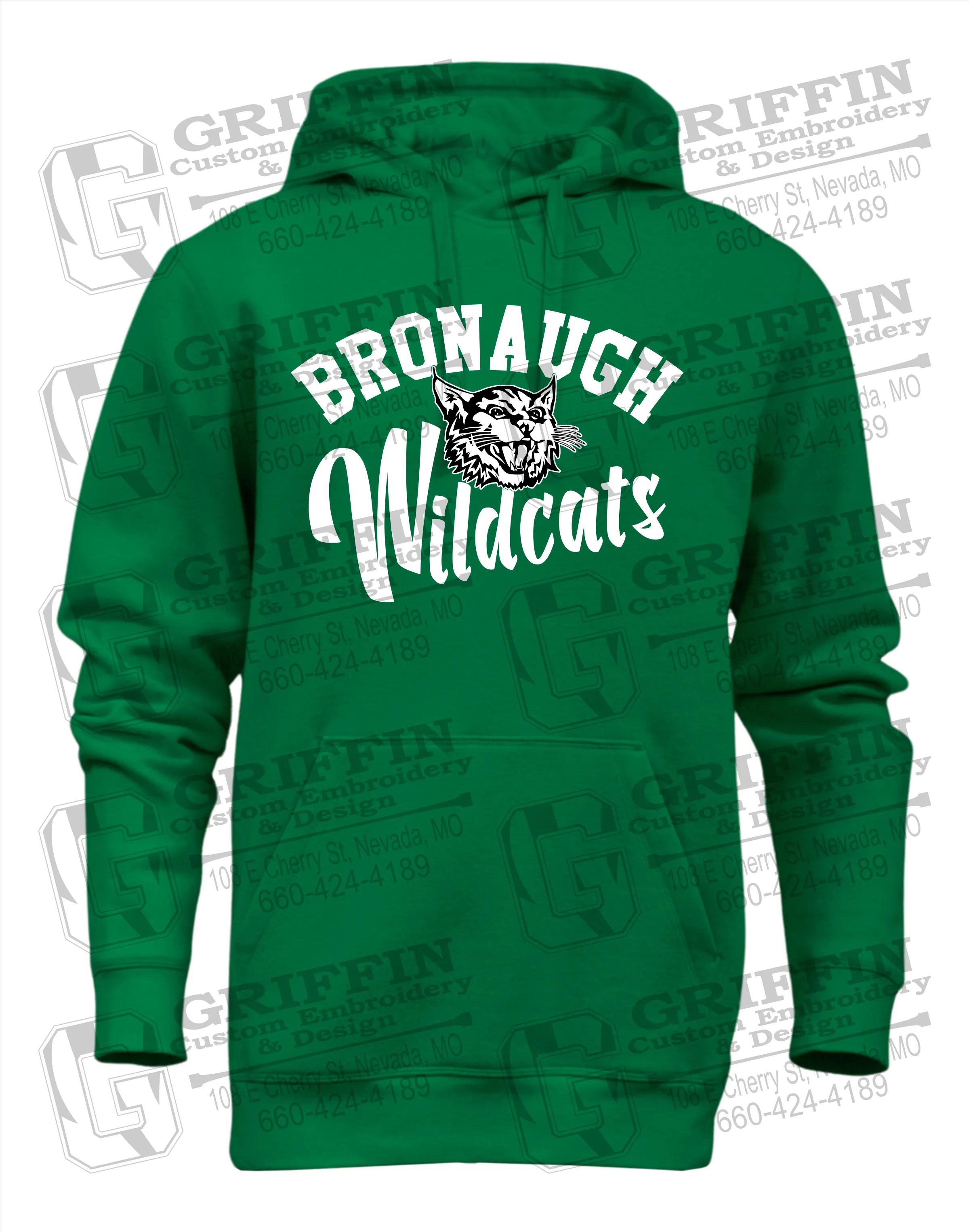 Heavyweight Fleece Hoodie - Bronaugh Wildcats 24-A