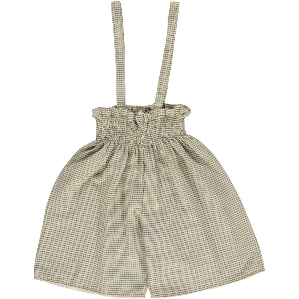 Liilu Smocked Check Culottes - 2Y, 6Y