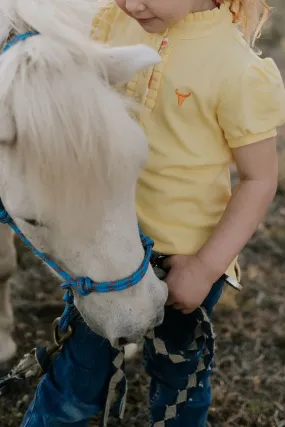 Little Windmill Kia Jnr Ruffle Polo - Butter Yellow