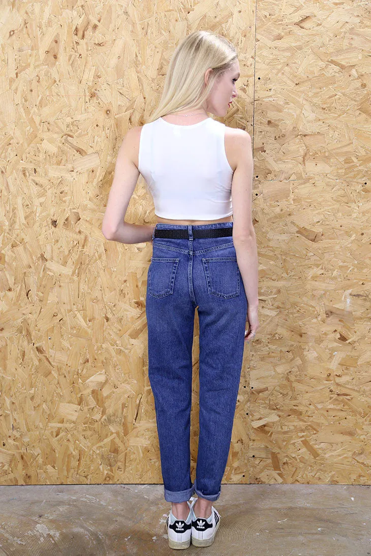 Loot Label Basics White Shimmer Crop Top