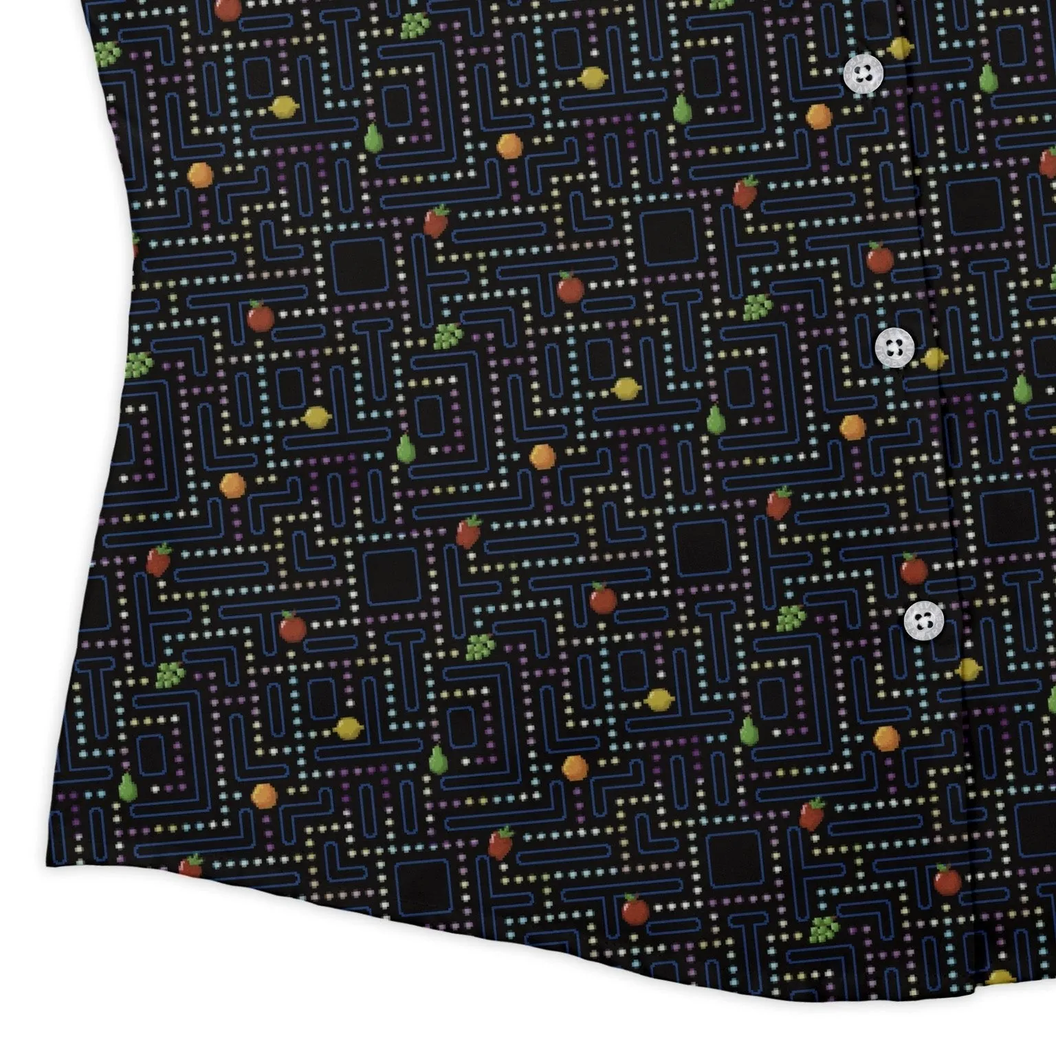 Maze Muncher Arcade Game Curvy Button Up Shirt