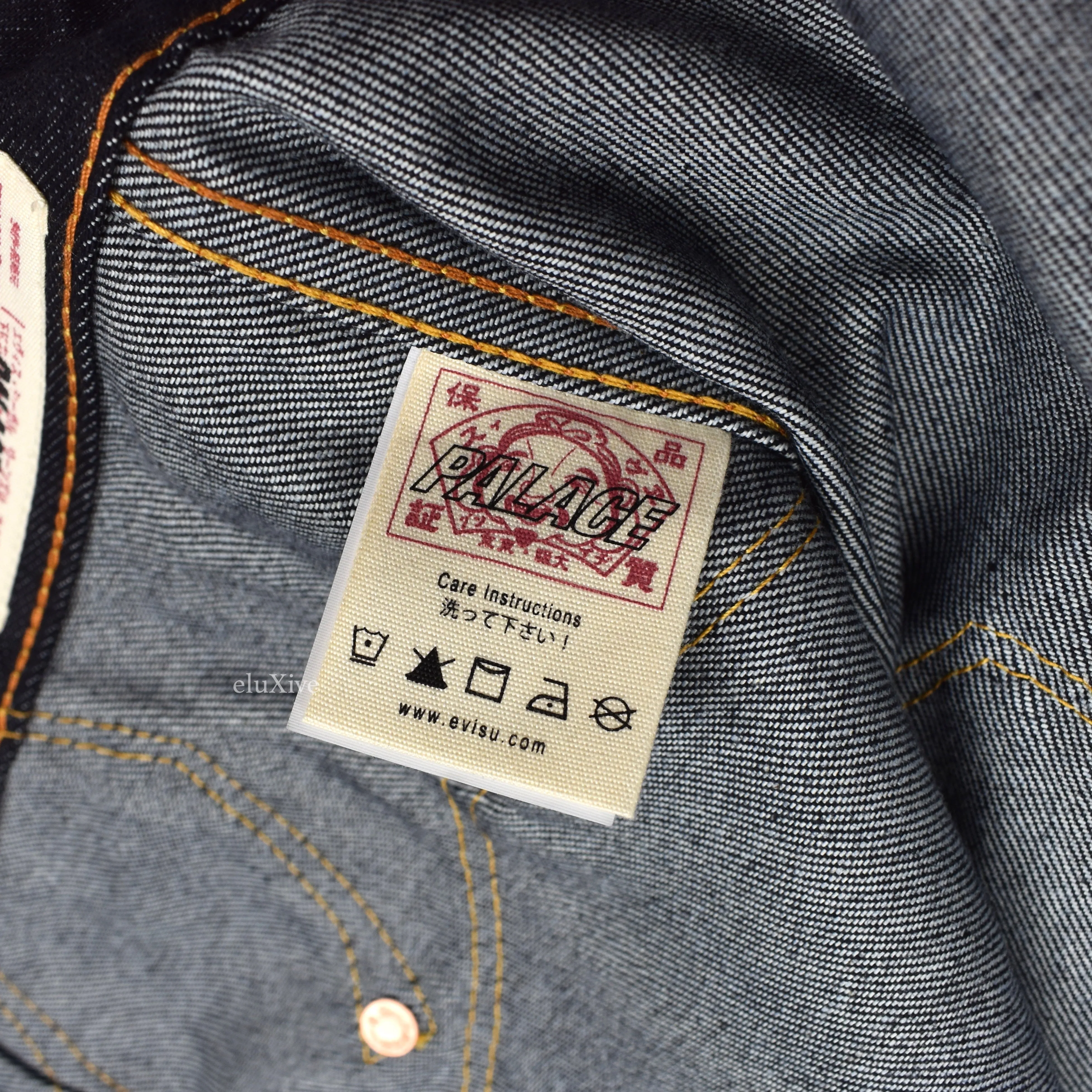 Palace x Evisu - Logo Pocket Denim Trucker Jacket