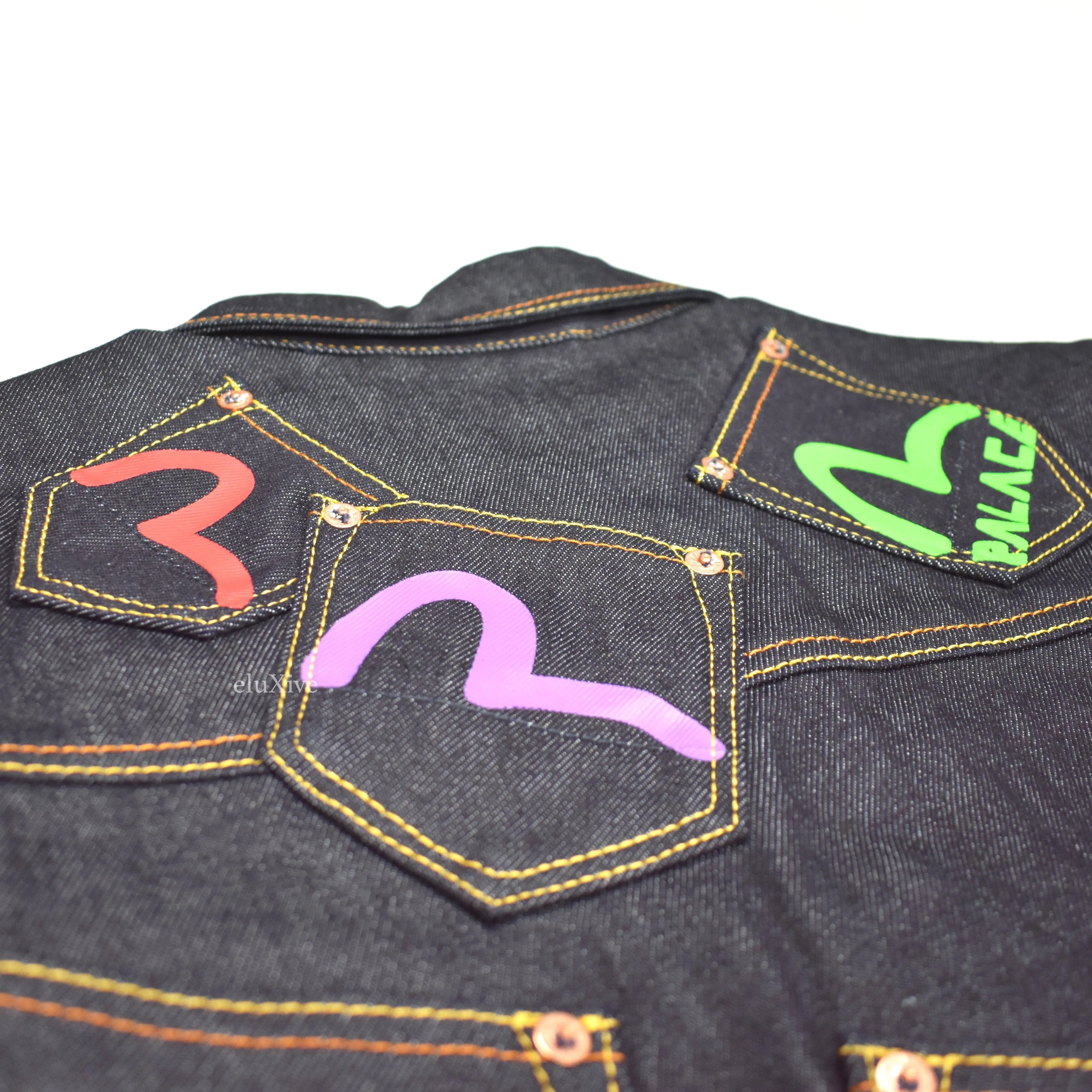 Palace x Evisu - Logo Pocket Denim Trucker Jacket