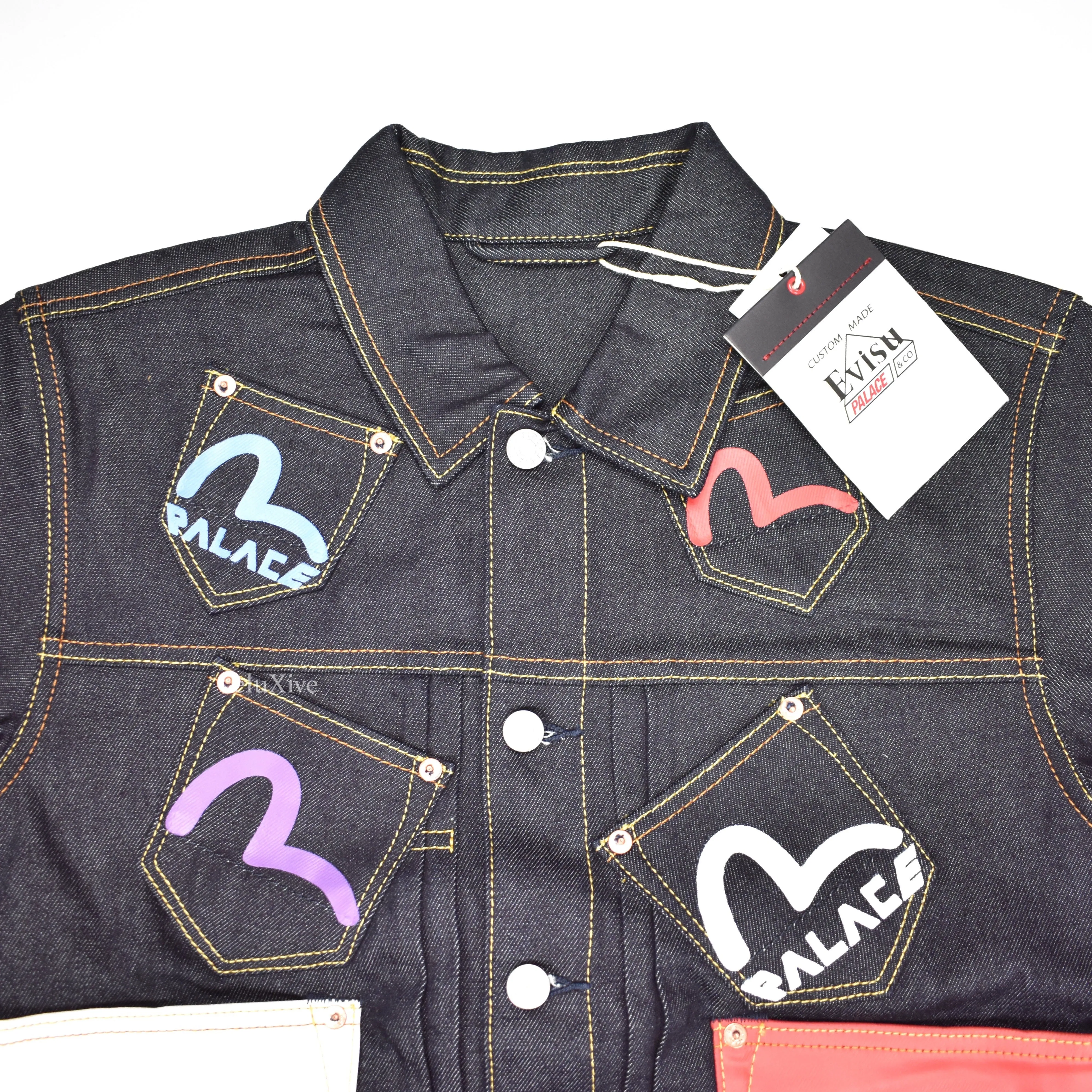 Palace x Evisu - Logo Pocket Denim Trucker Jacket