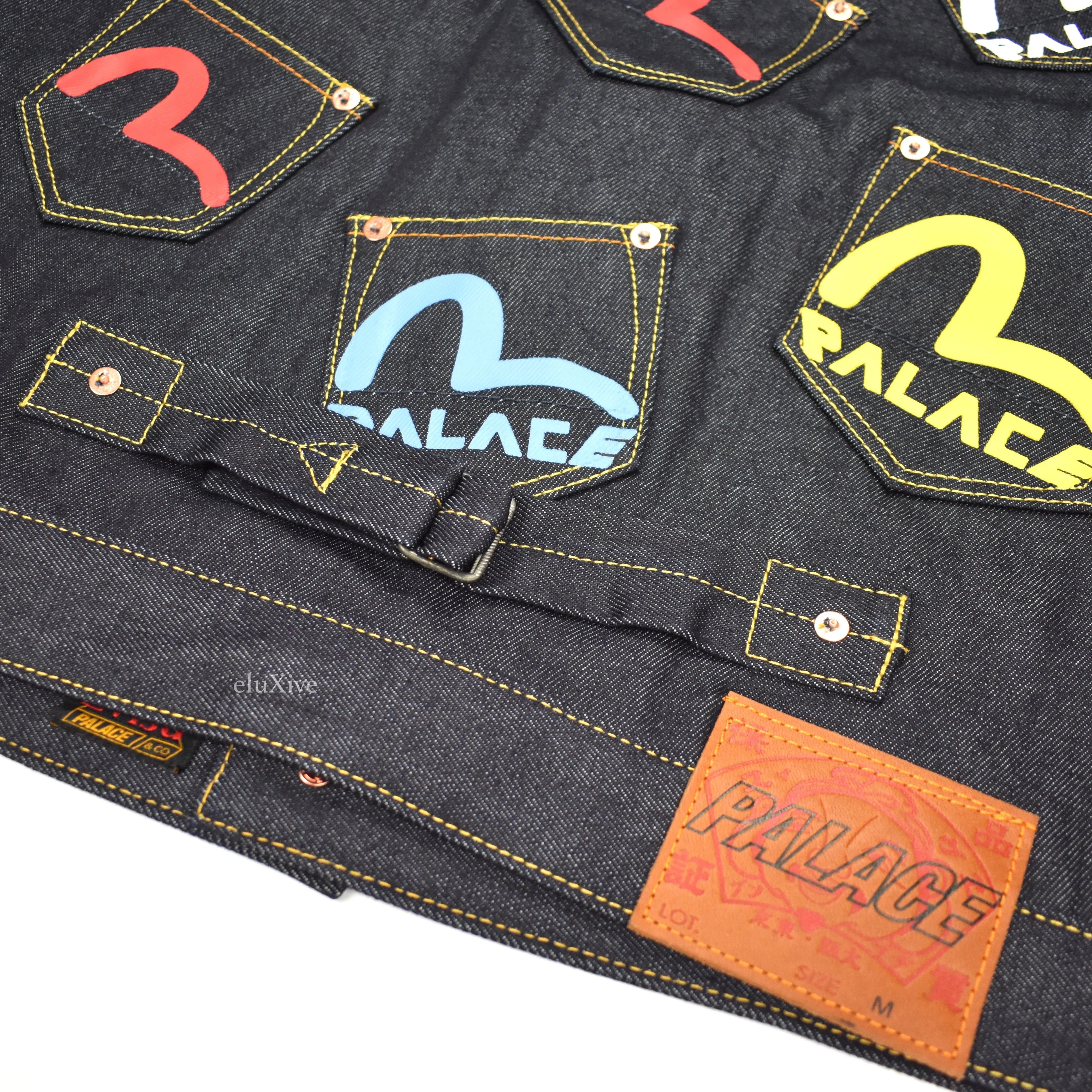 Palace x Evisu - Logo Pocket Denim Trucker Jacket
