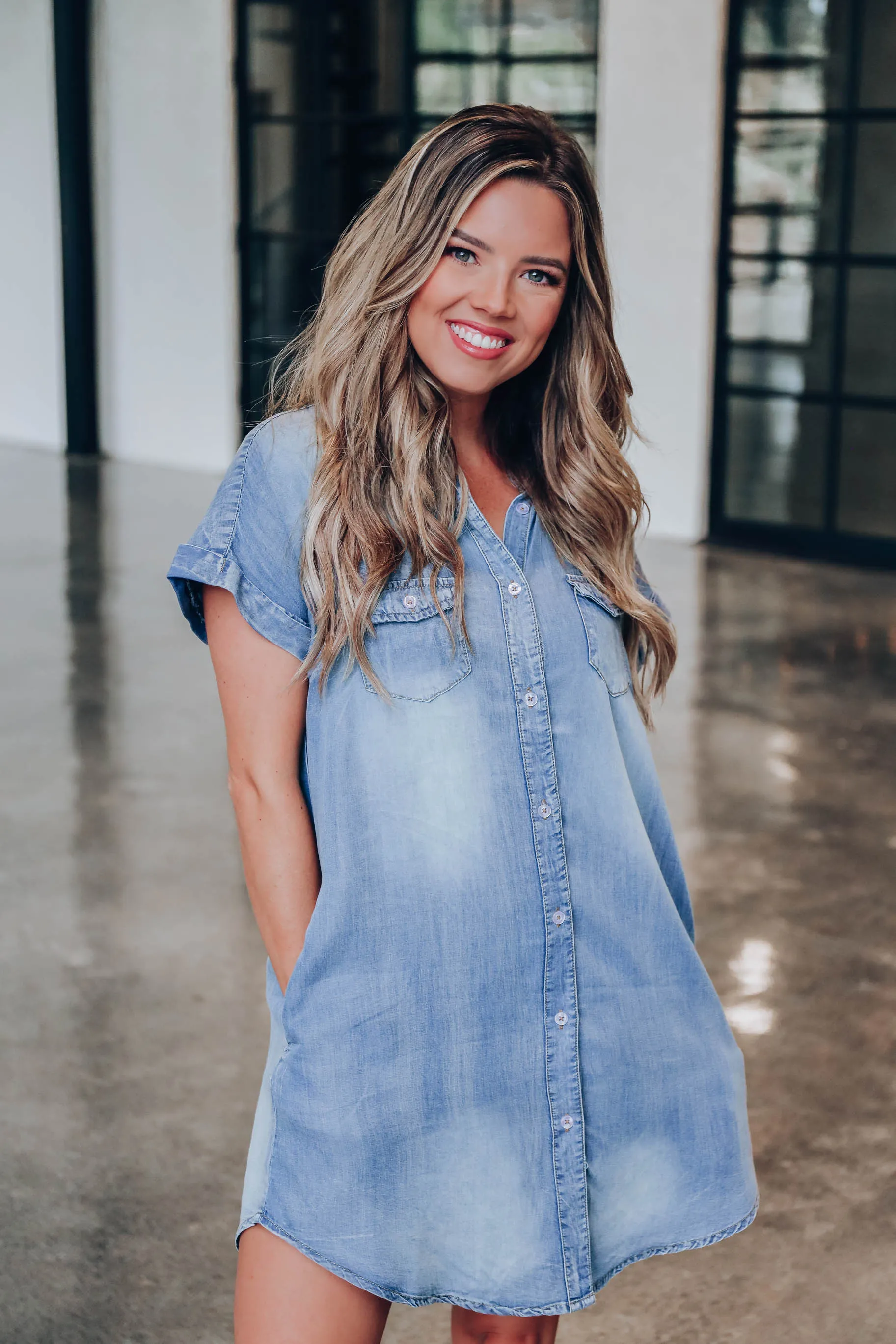Perfect Getaway Button Down Shirt Dress - S-3X