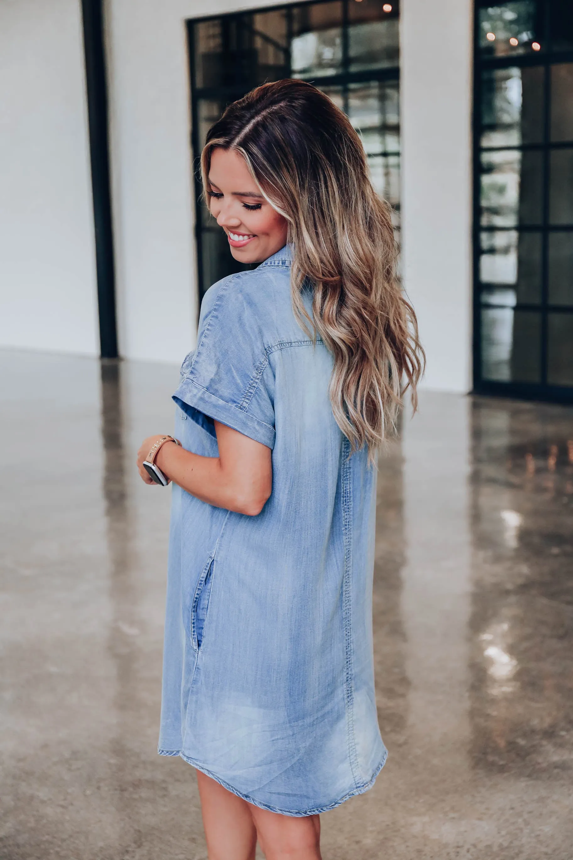 Perfect Getaway Button Down Shirt Dress - S-3X
