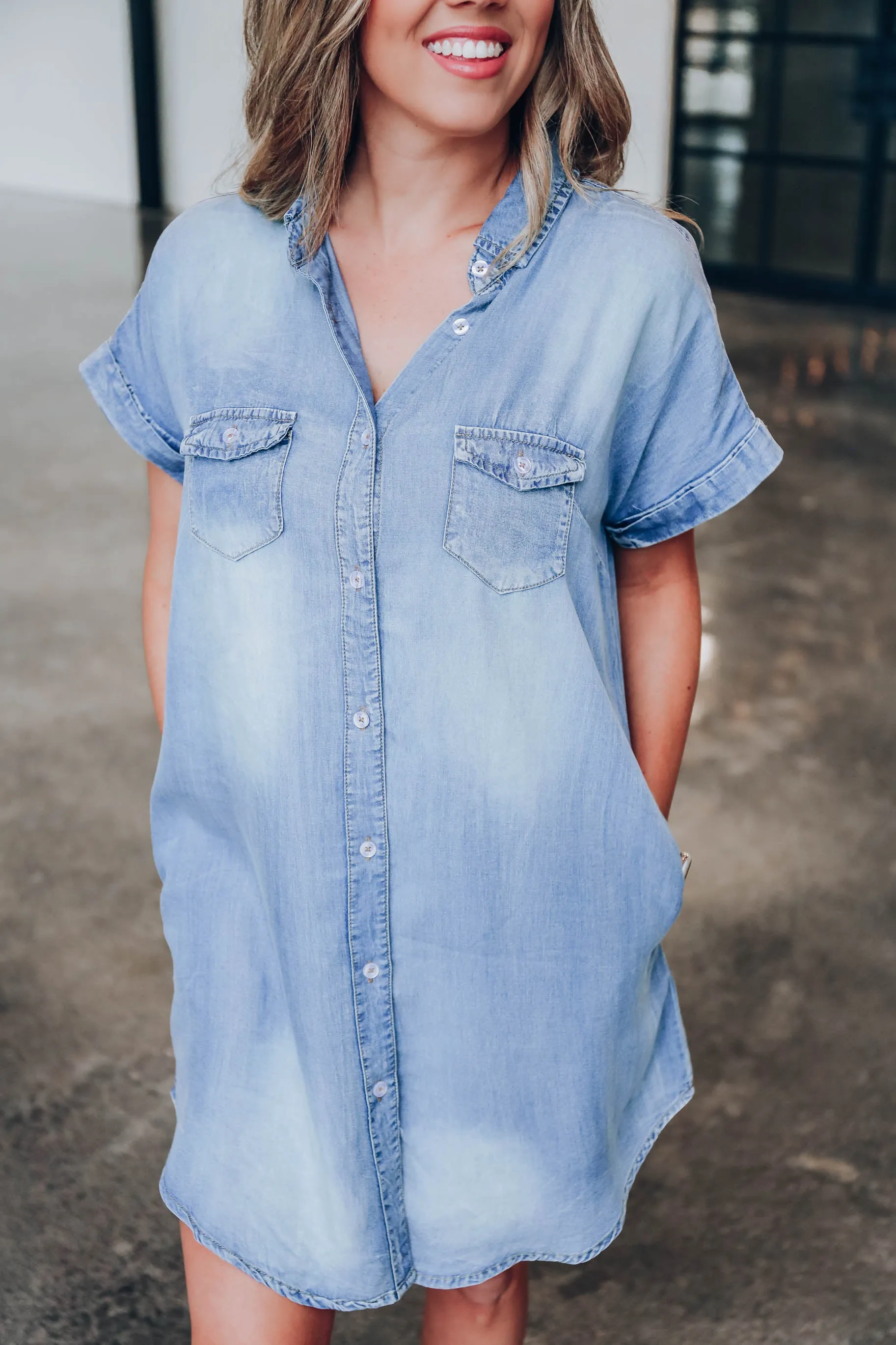 Perfect Getaway Button Down Shirt Dress - S-3X