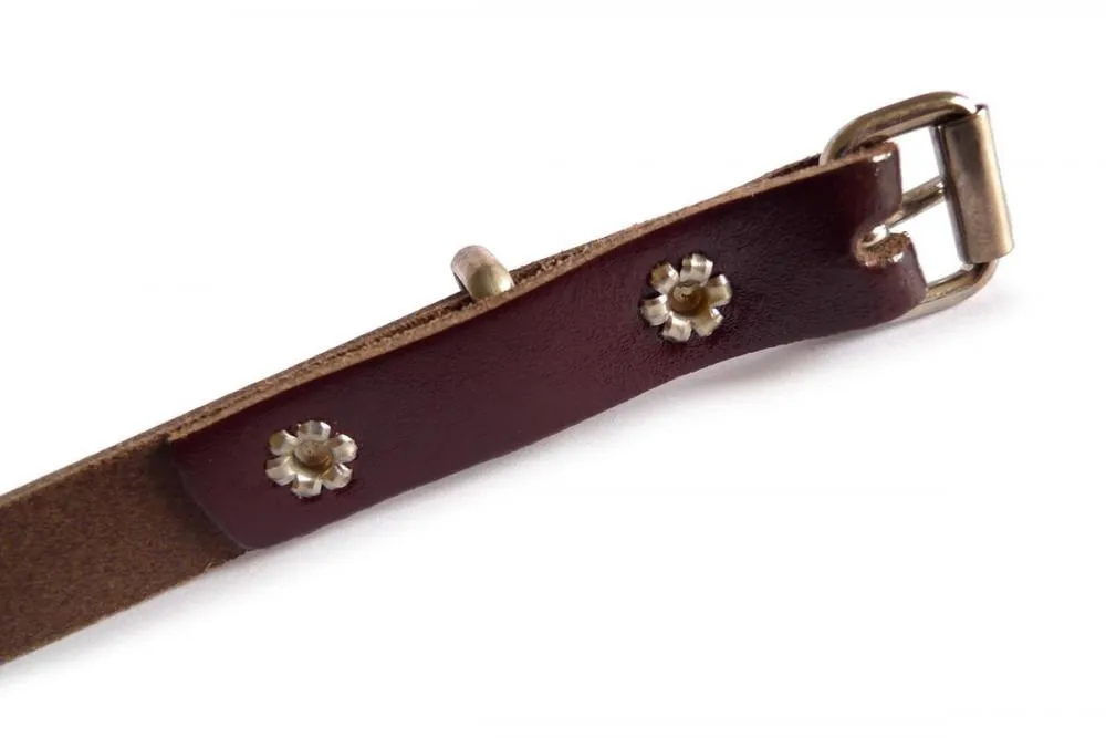 Plain Dark Burgundy Real Leather Women Belt