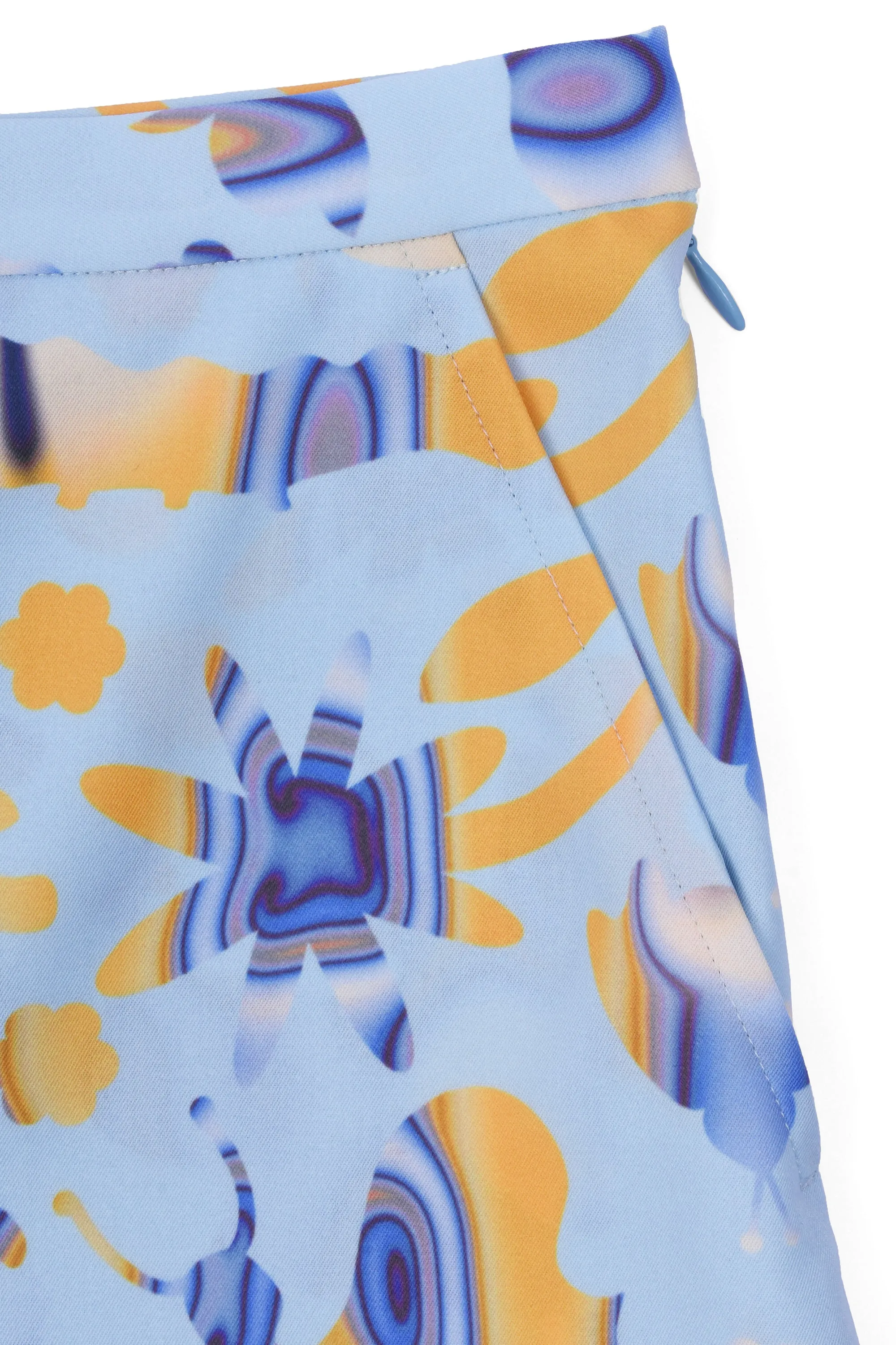 PRINT SKORT (L/Blue)