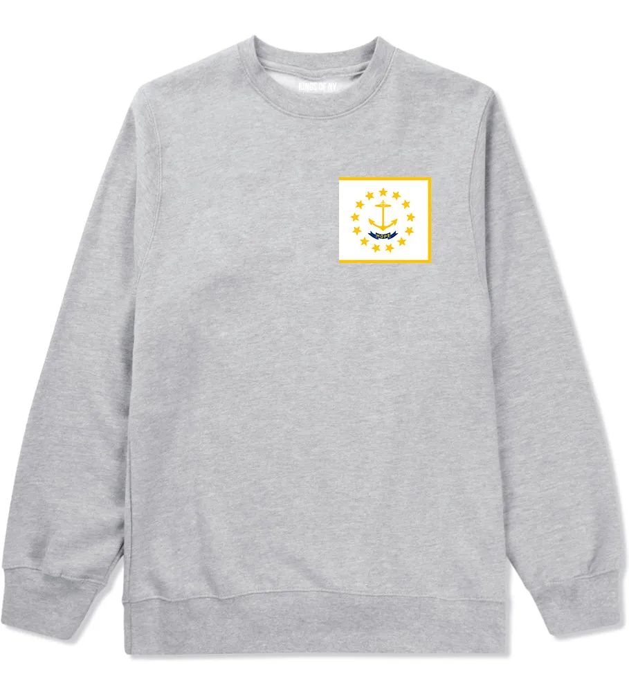 Rhode Island State Flag RI Chest Mens Crewneck Sweatshirt