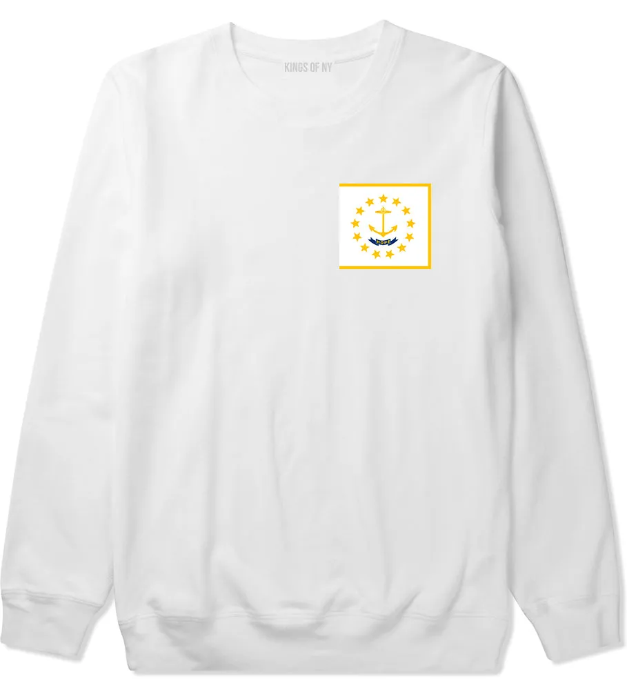 Rhode Island State Flag RI Chest Mens Crewneck Sweatshirt