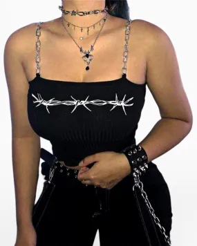 Techwear Goth Crop Top