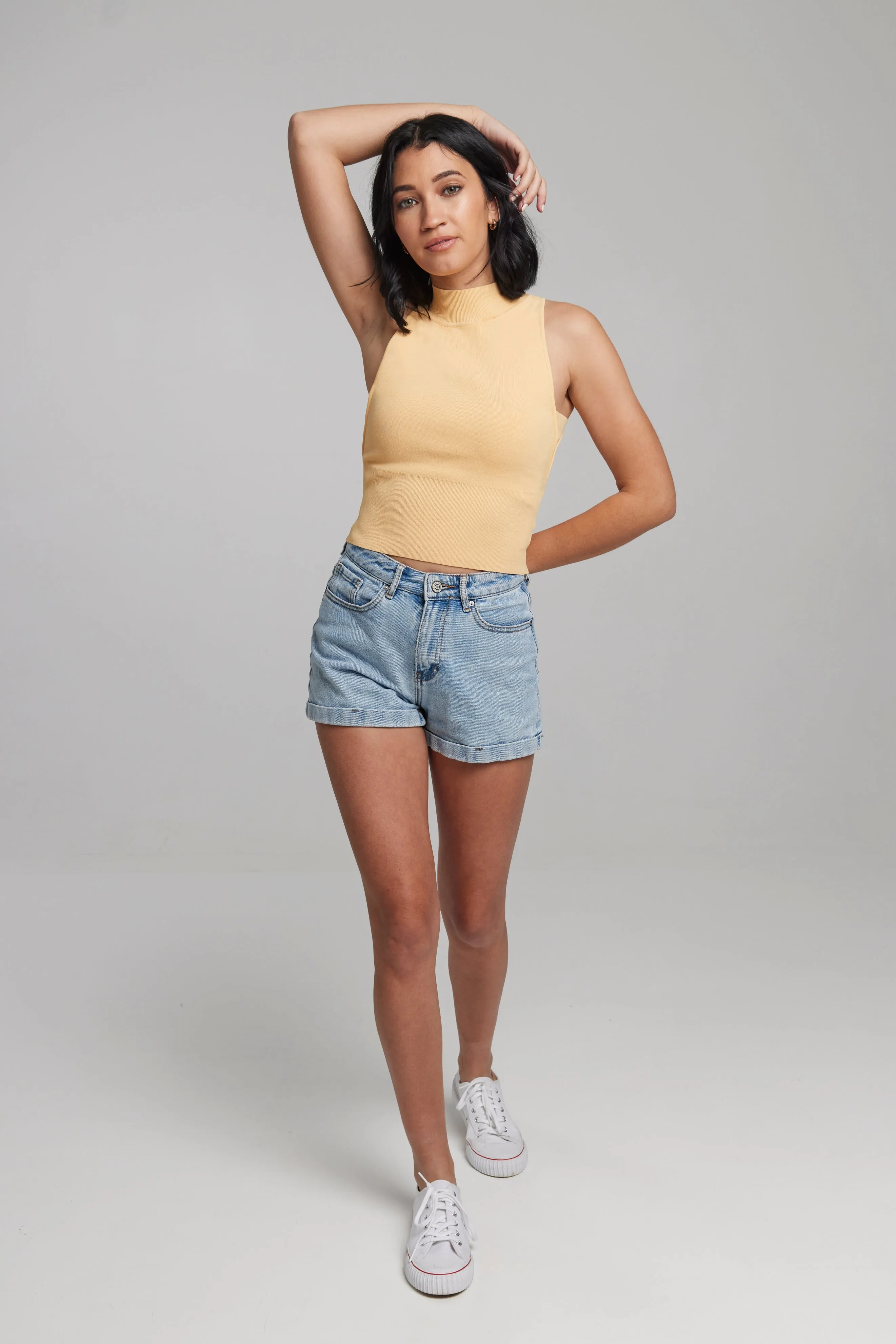 The High Neck Tank - Apricot
