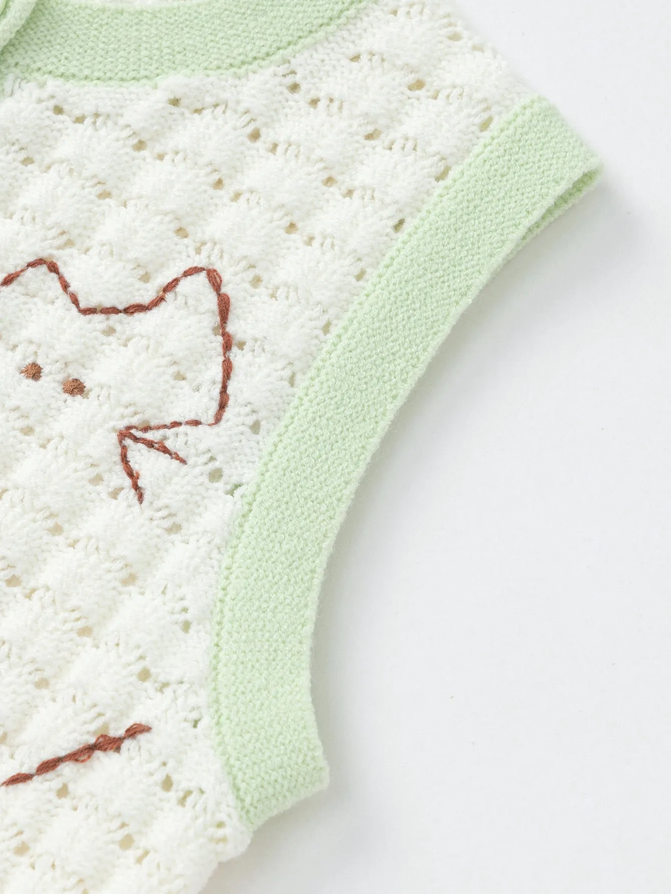 Vest New Spring 2025 Girls Baby Knitted Vest