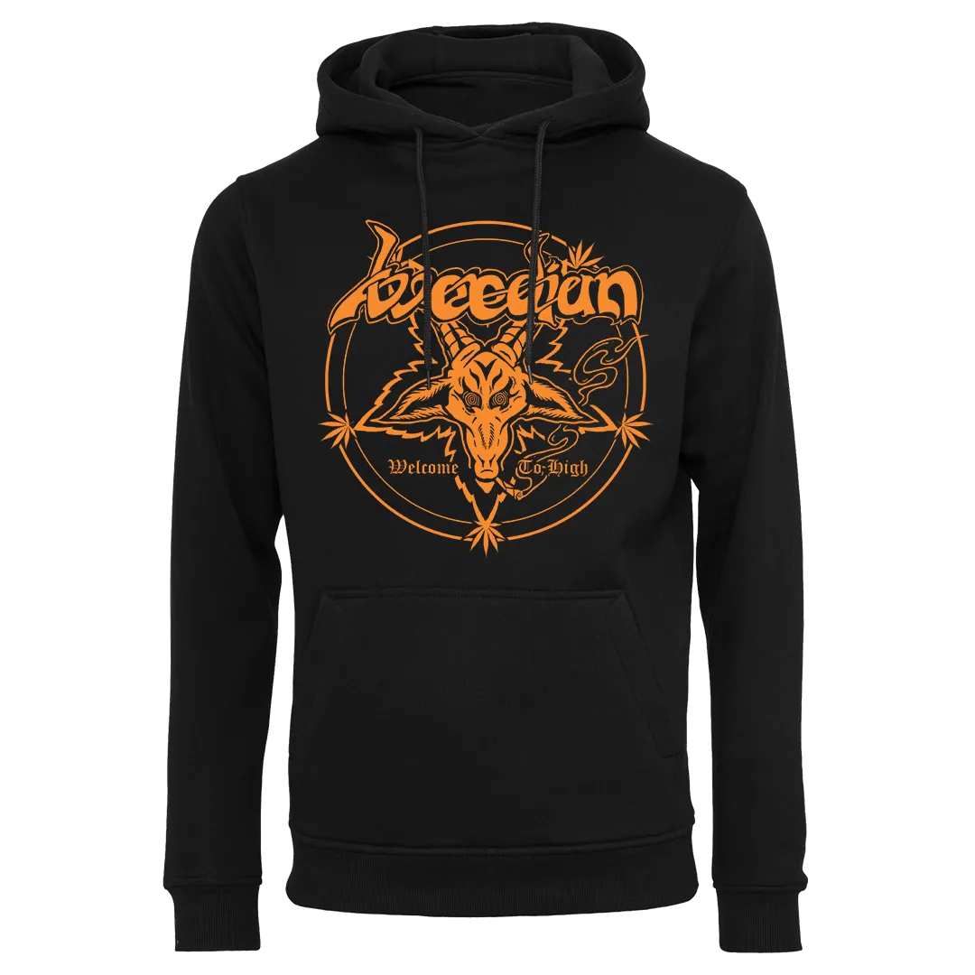 Weedian - Welcome To High Orange Logo Pullover Hoodie - Black