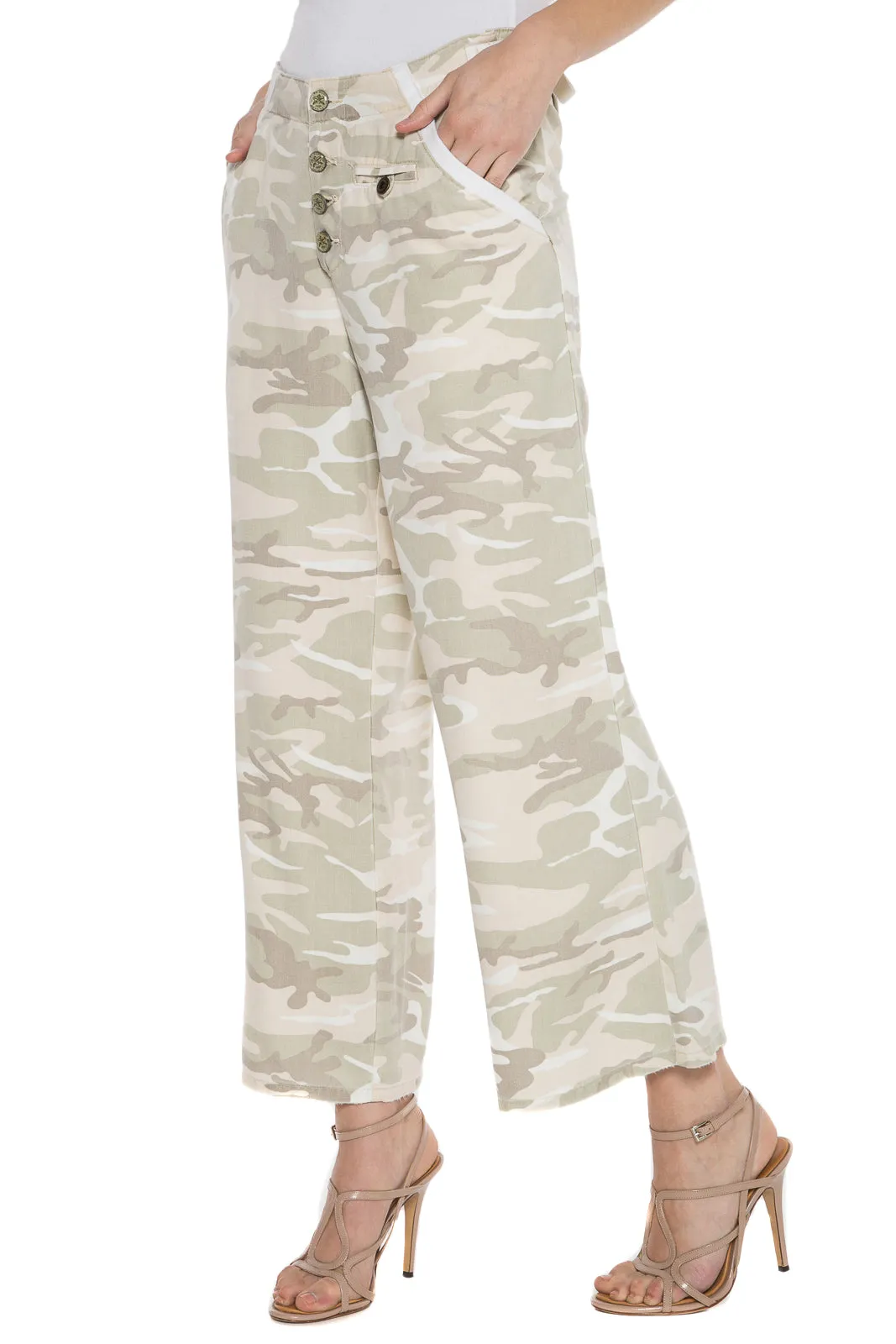 WIDE LEG PANT - CLOUD CAMO