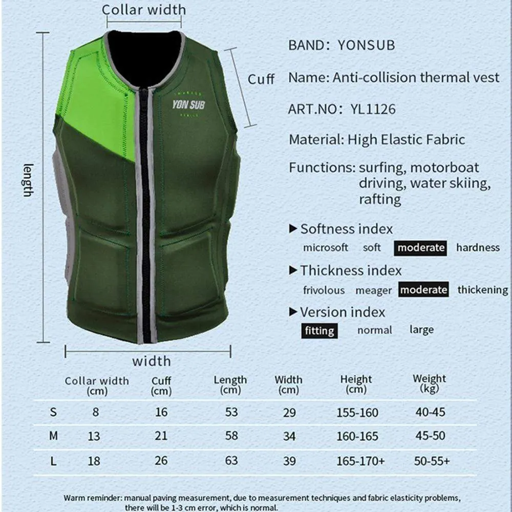 YON SUB Surfing Life Vest